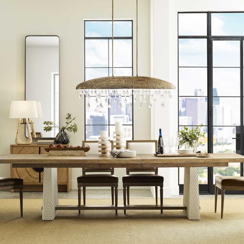 Hewn Trestle Extending Dining Table by Uttermost