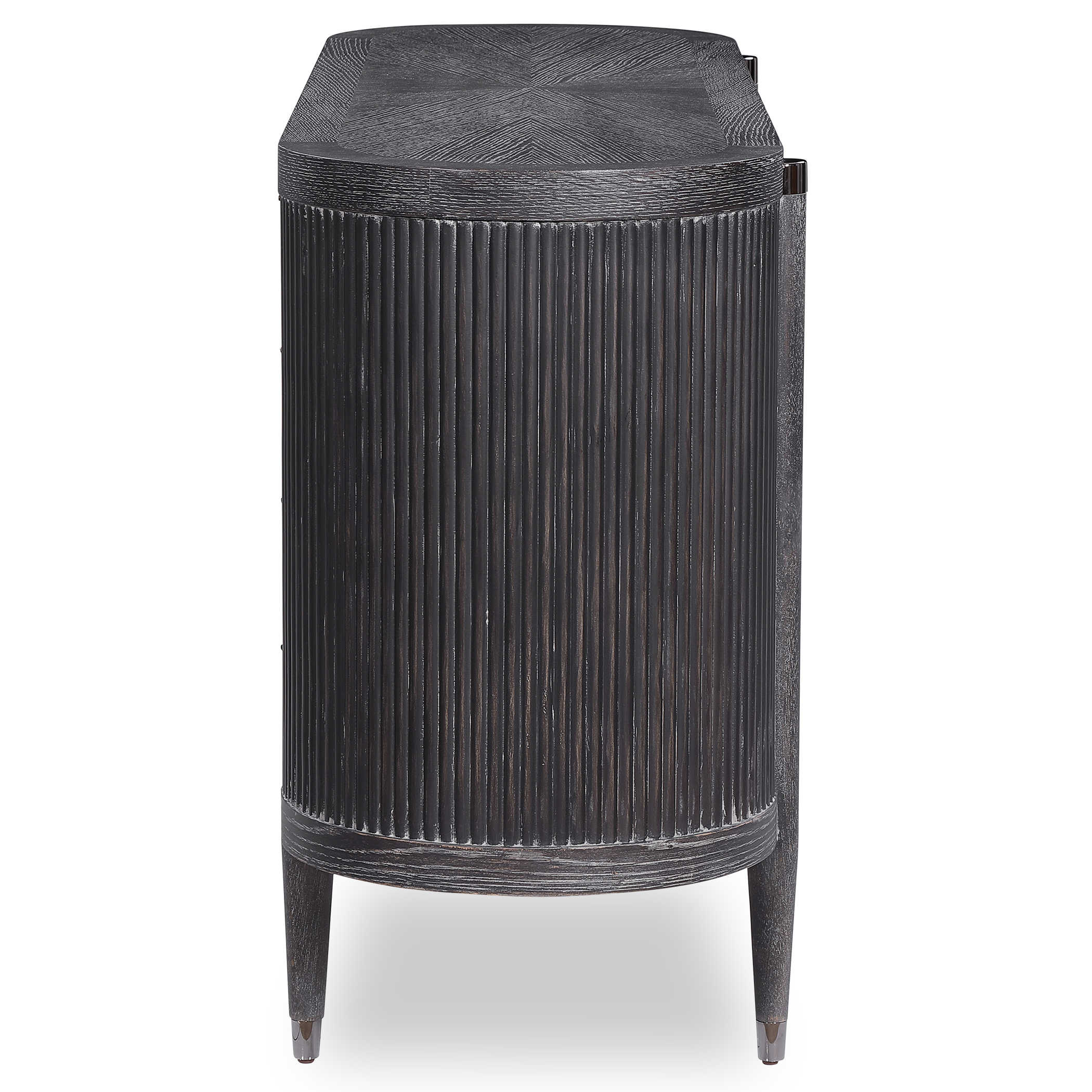 Tambour Cabinet - Black Ceruse by Uttermost