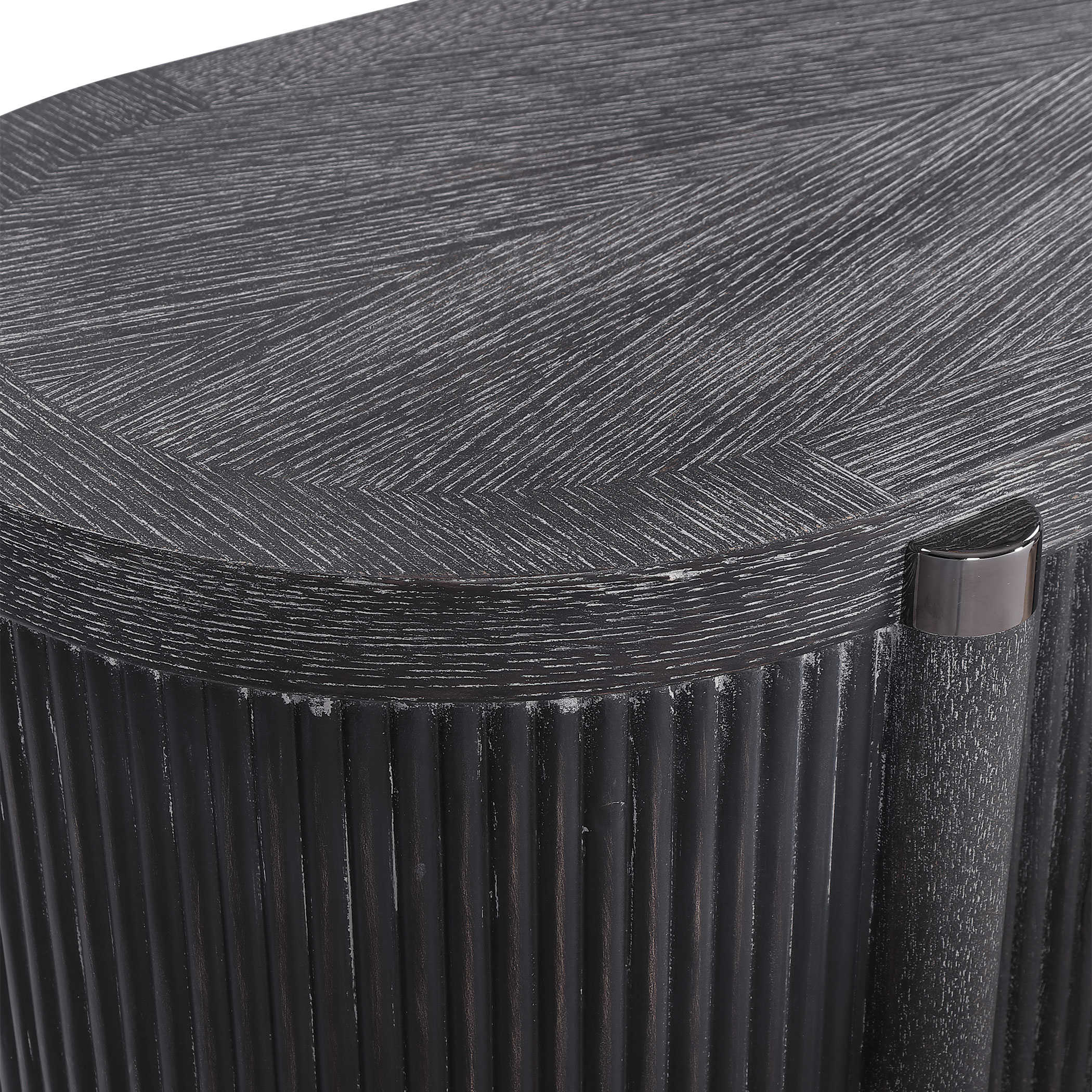 Tambour Cabinet - Black Ceruse by Uttermost