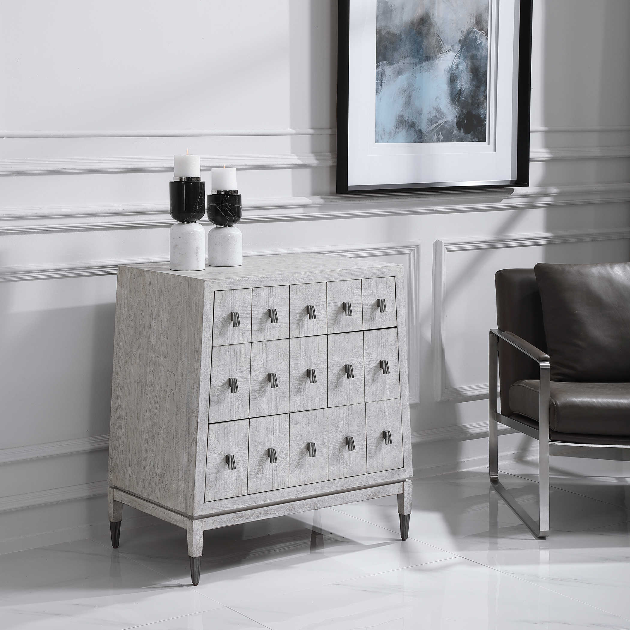 Pyramid Chest - Scrubbed Elm by Uttermost