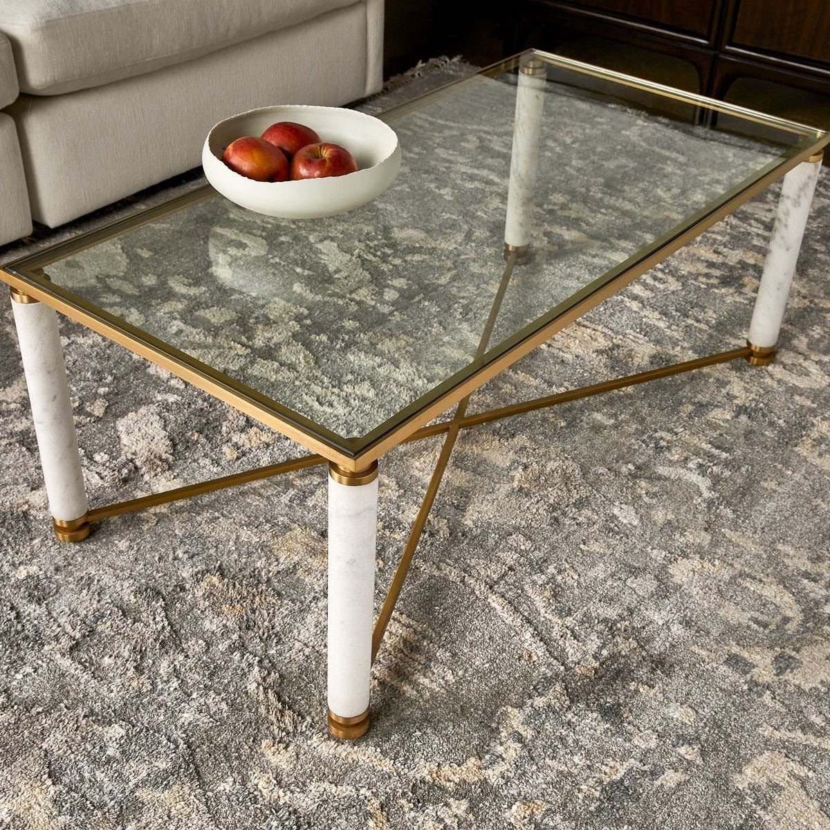 White Pillar Coffee Table by Uttermost