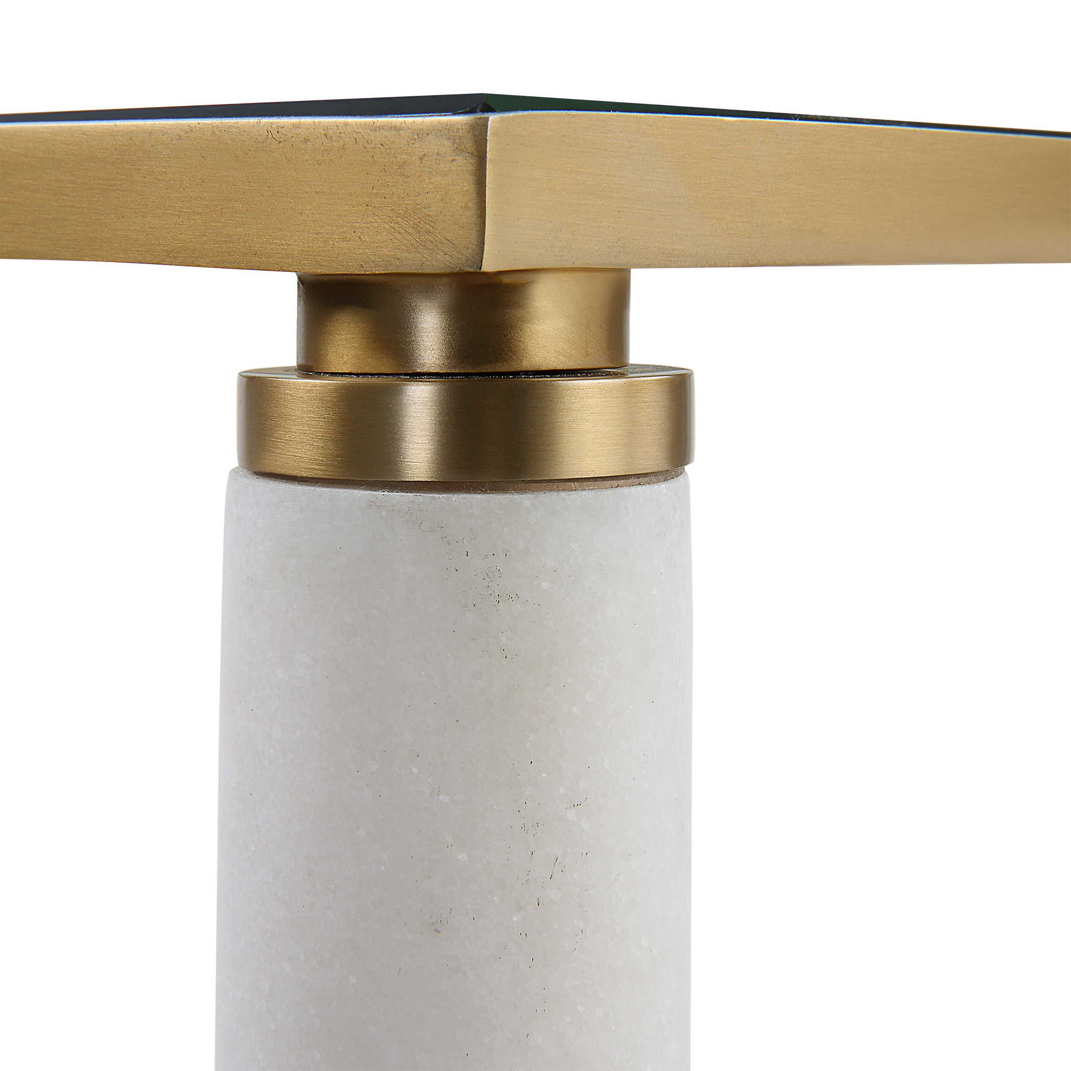 White Pillar Console Table by Uttermost