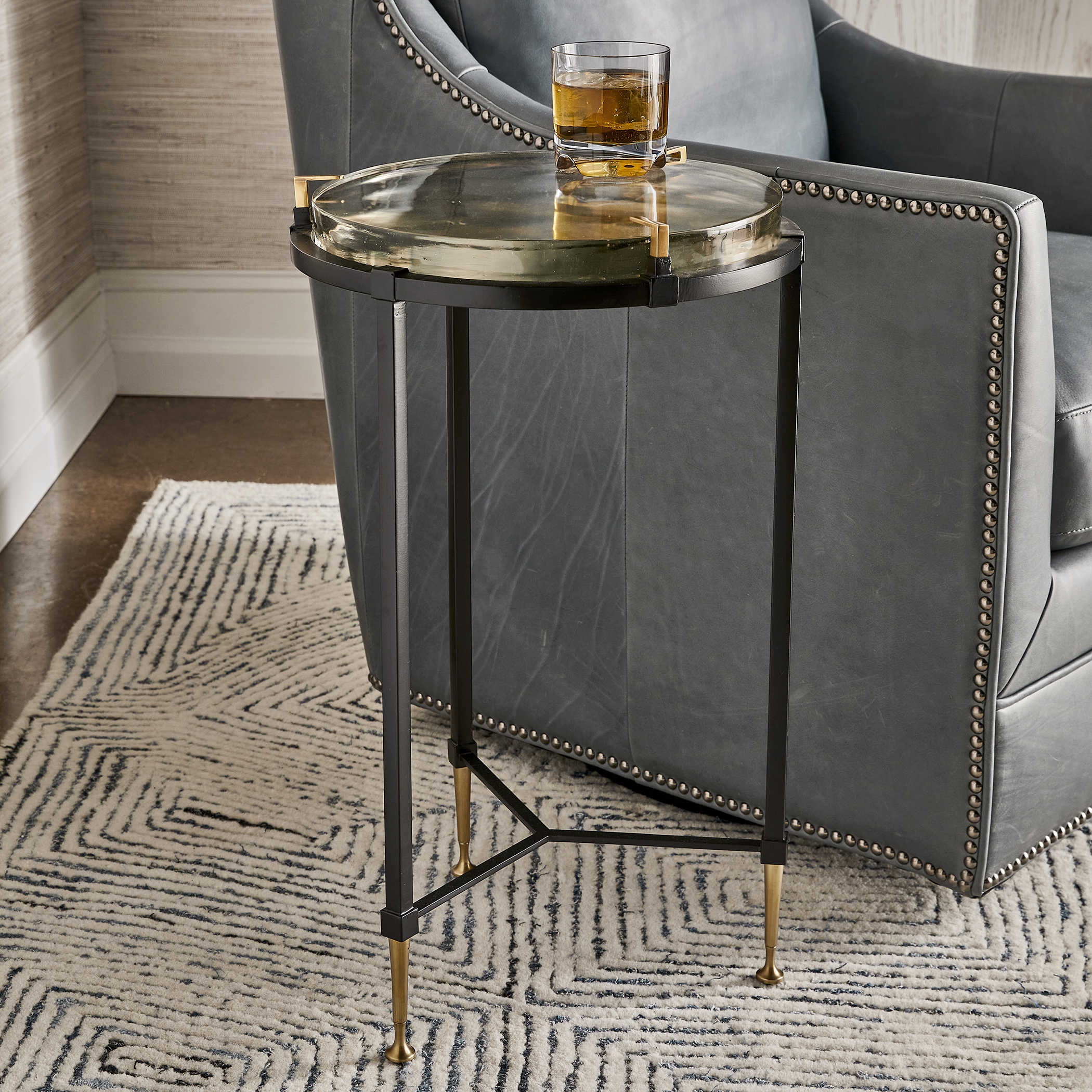 Ice Block Accent Table - Round by Uttermost