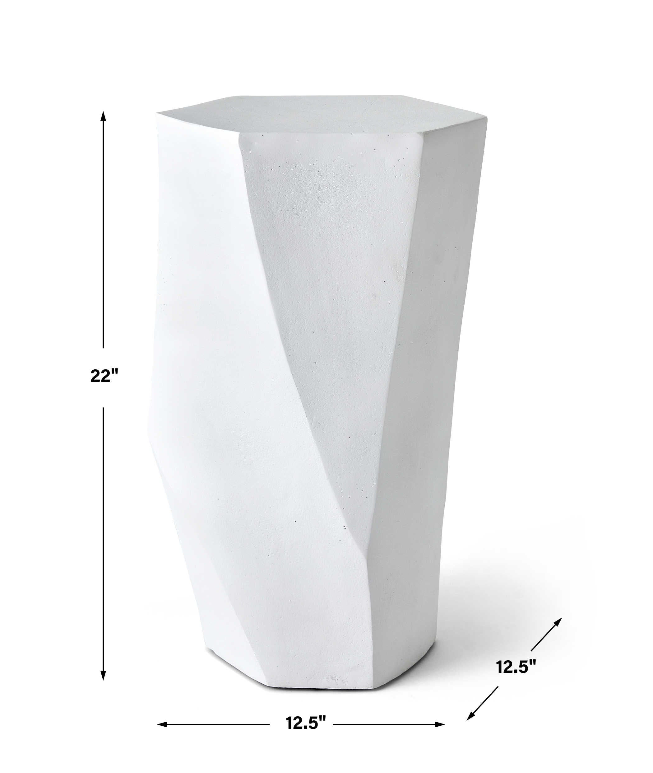 Cathenna Accent Table - White by Uttermost