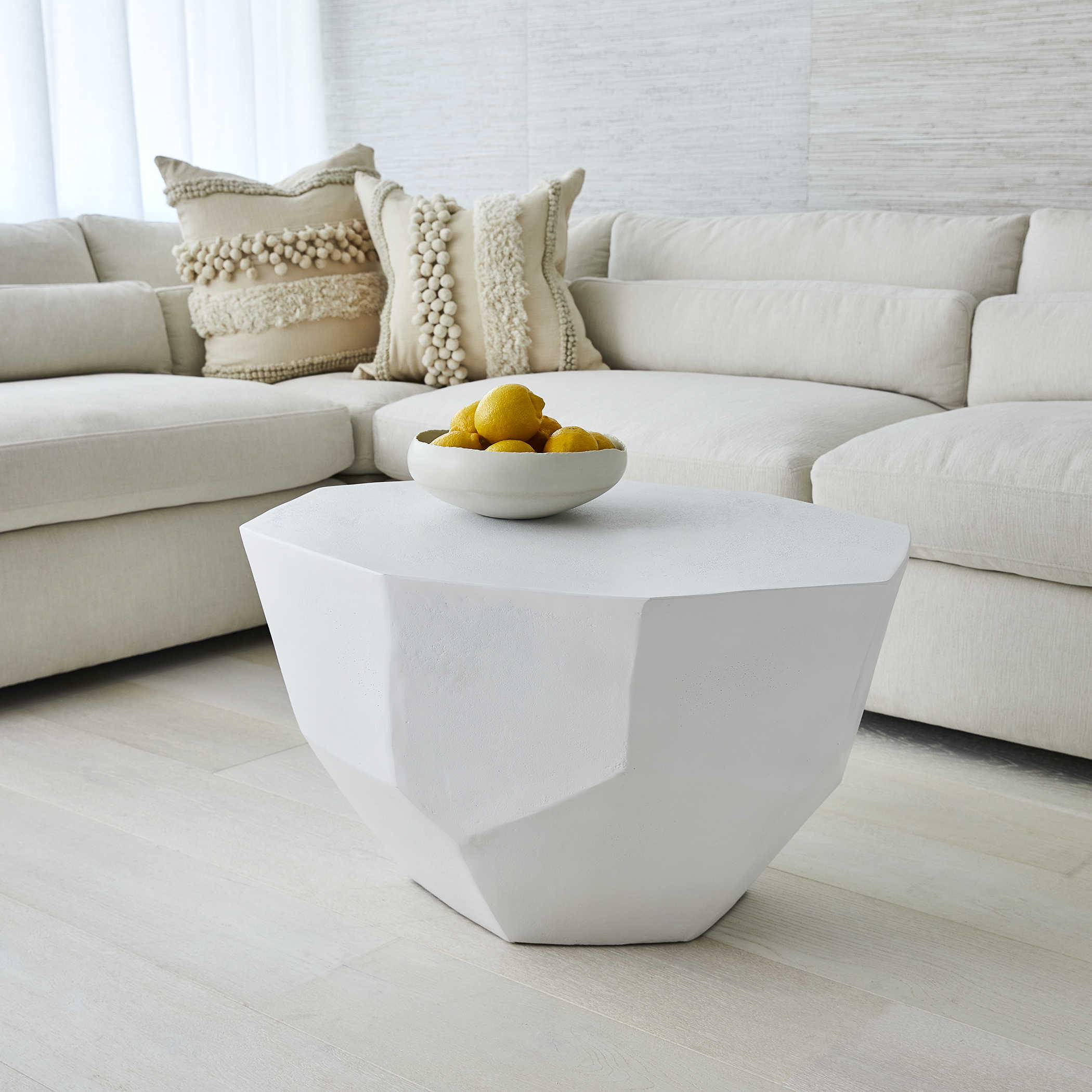 Cathenna Coffee Table - White Medium by Uttermost