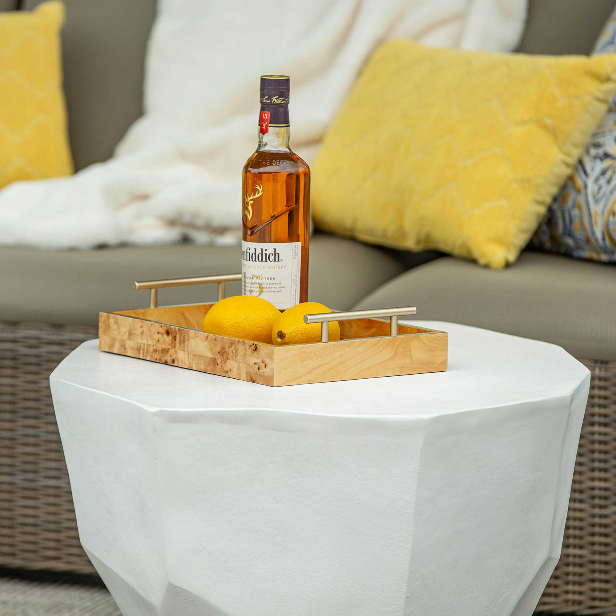 Cathenna Coffee Table - White Medium by Uttermost