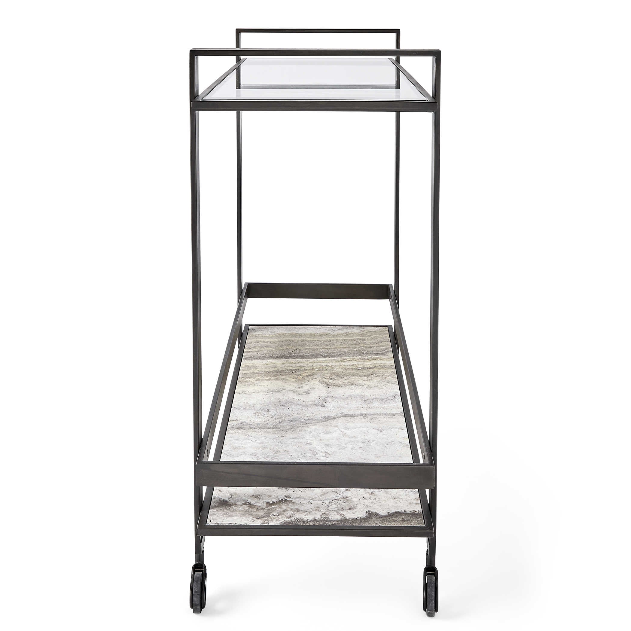 Roll Along Bar Cart - Bronze by Uttermost