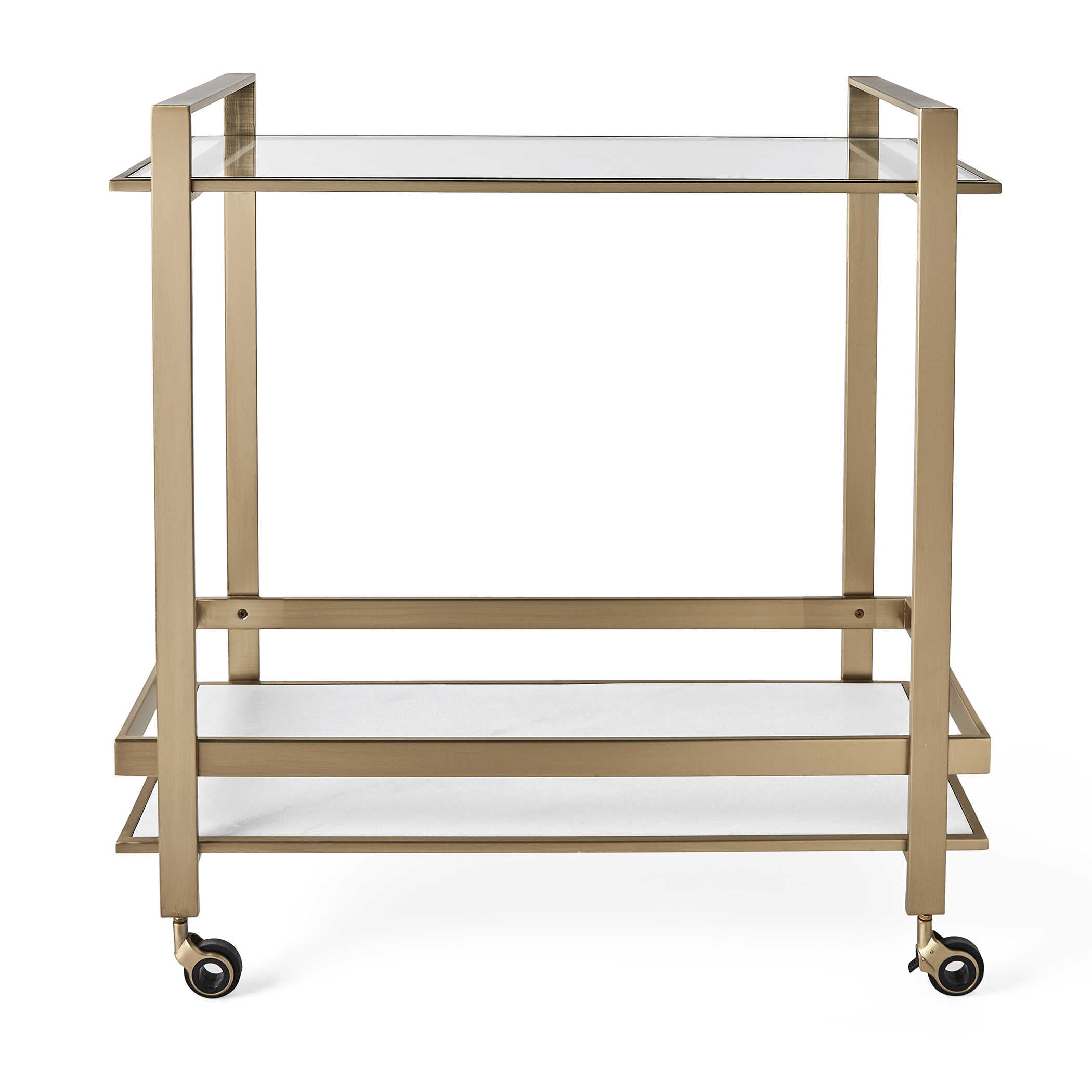 Roll Along Bar Cart - Brass by Uttermost