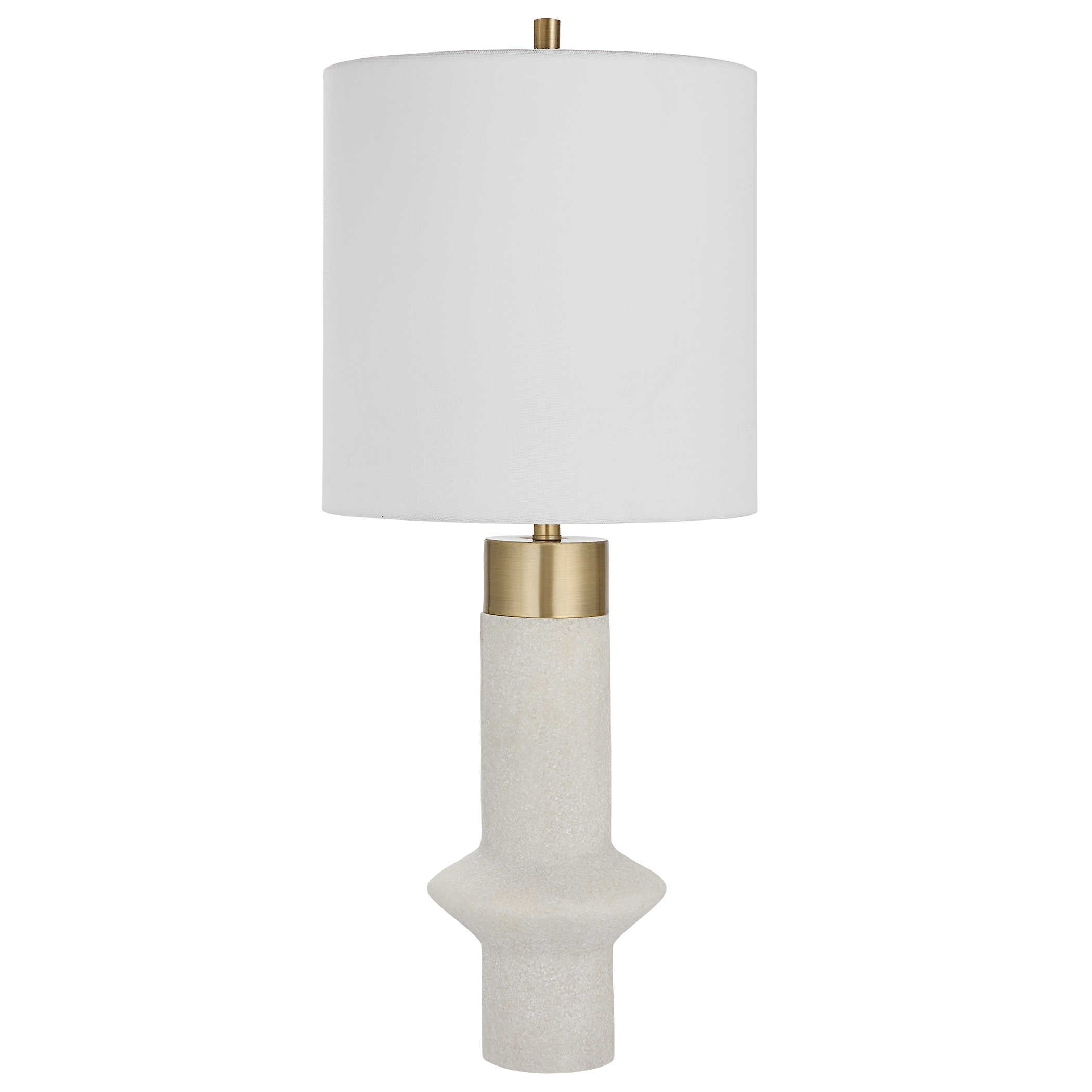Edge Table Lamp - White by Uttermost