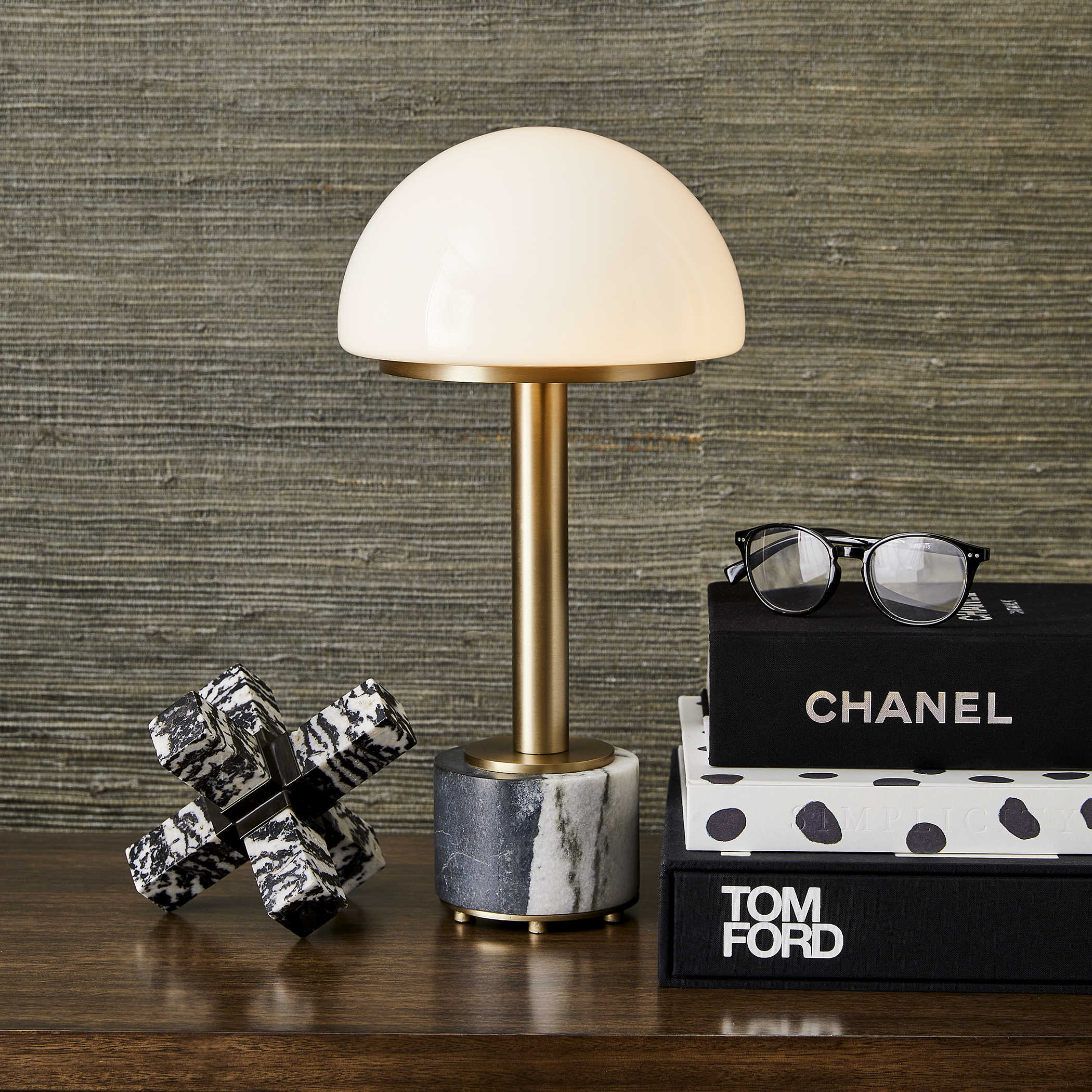 Mushroom Mini Lamp - Panda Marble by Uttermost