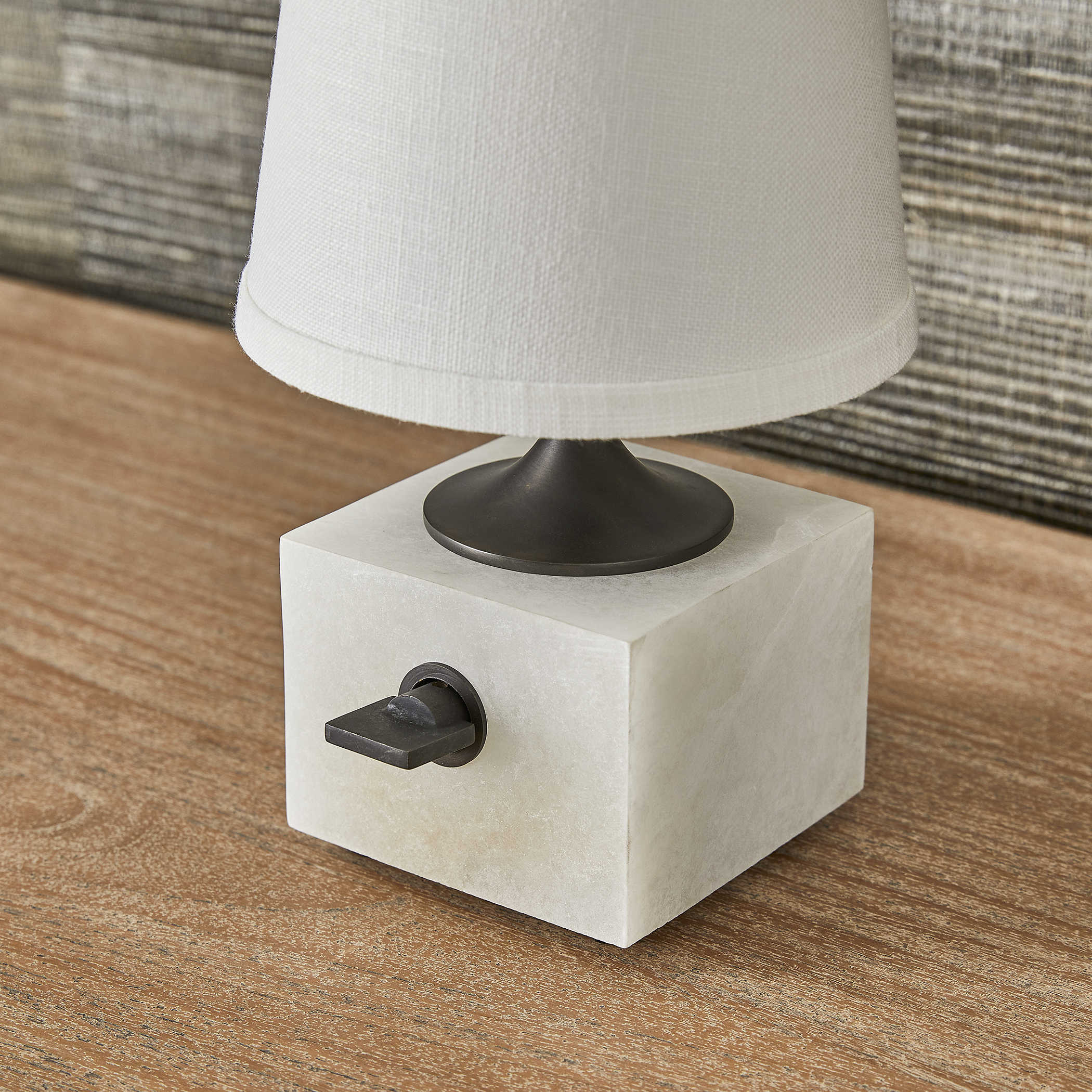 Blockhead Mini Lamp in Bronze by Uttermost