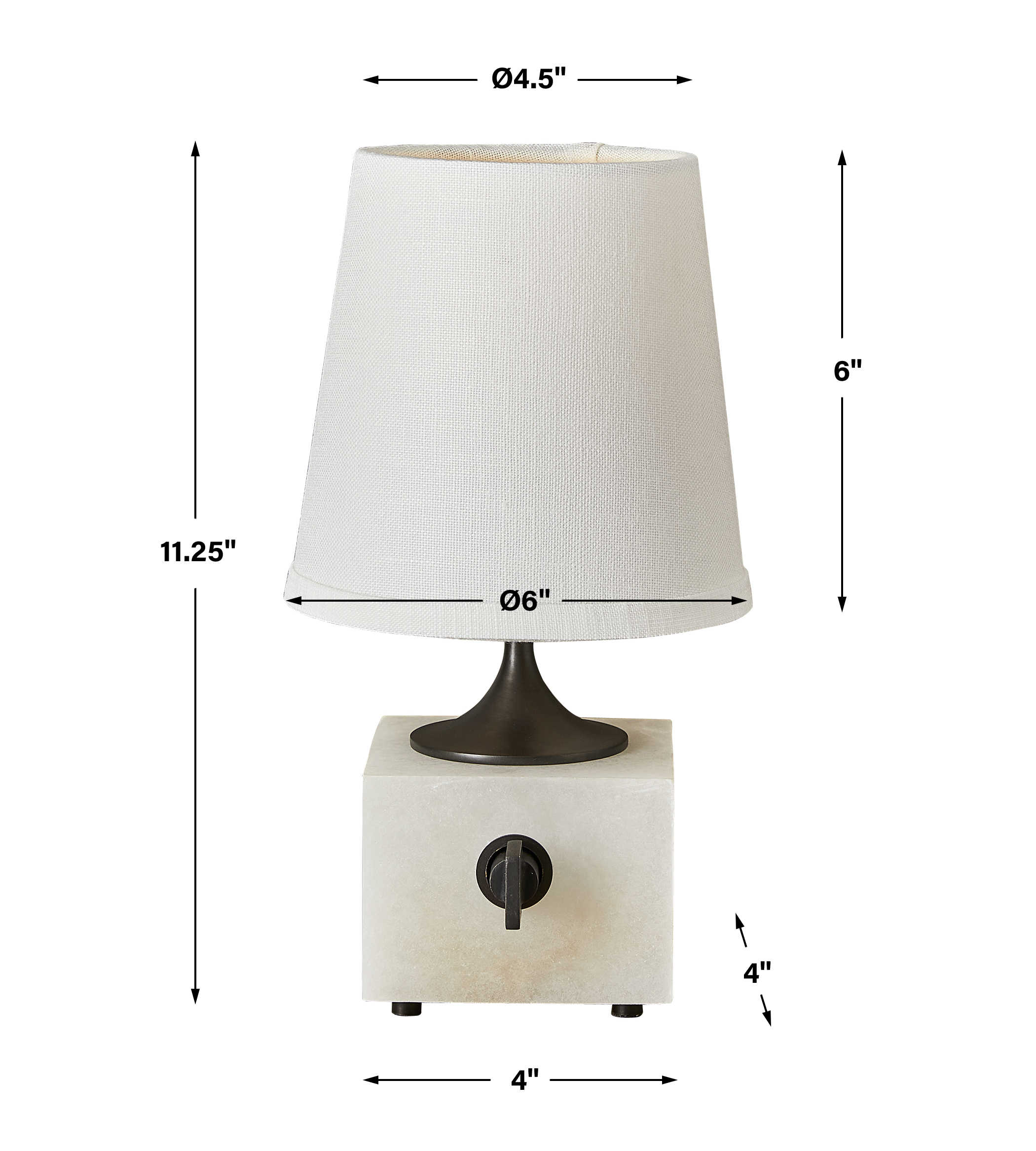 Blockhead Mini Lamp in Bronze by Uttermost