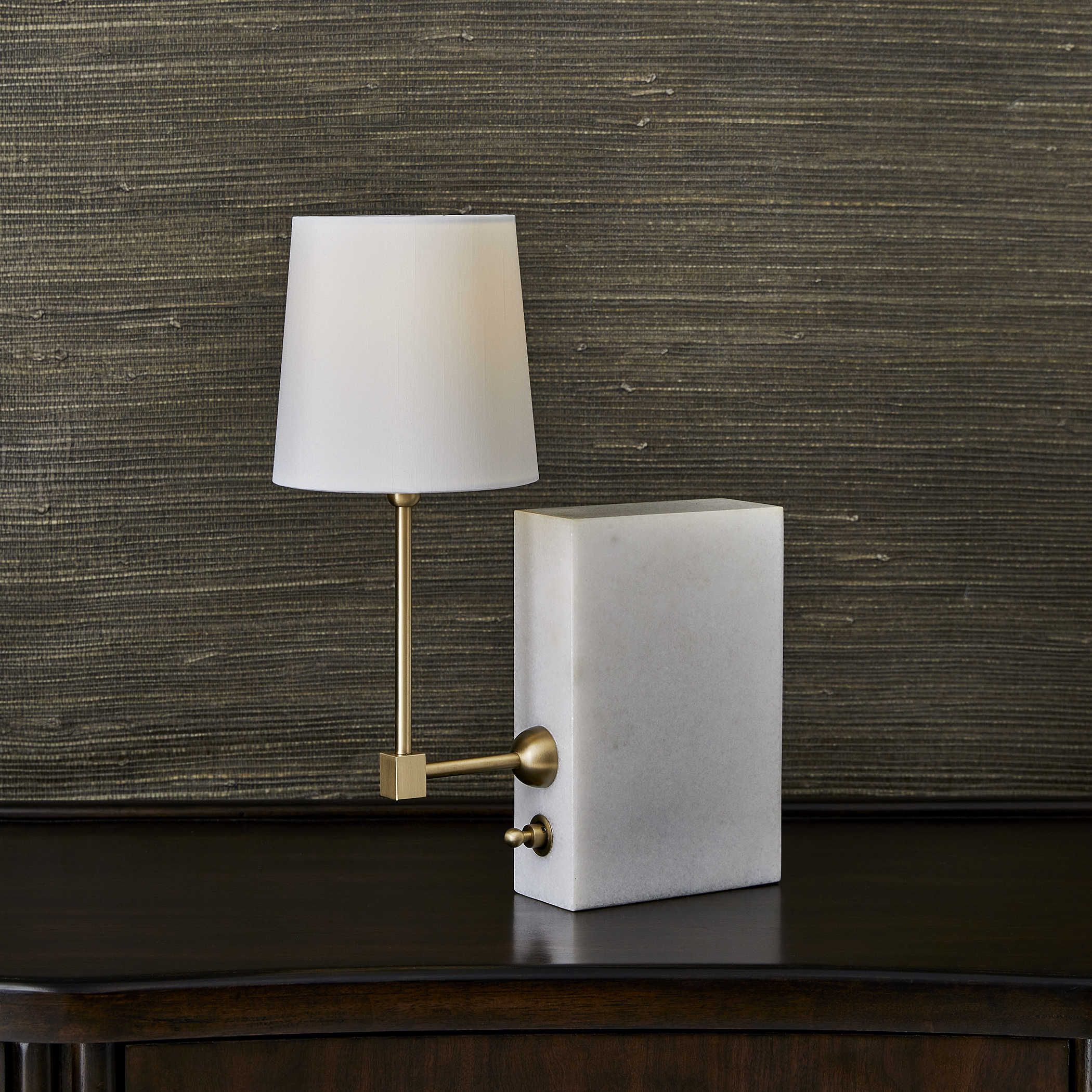 On a Shelf Mini Lamp in White Marble by Uttermost