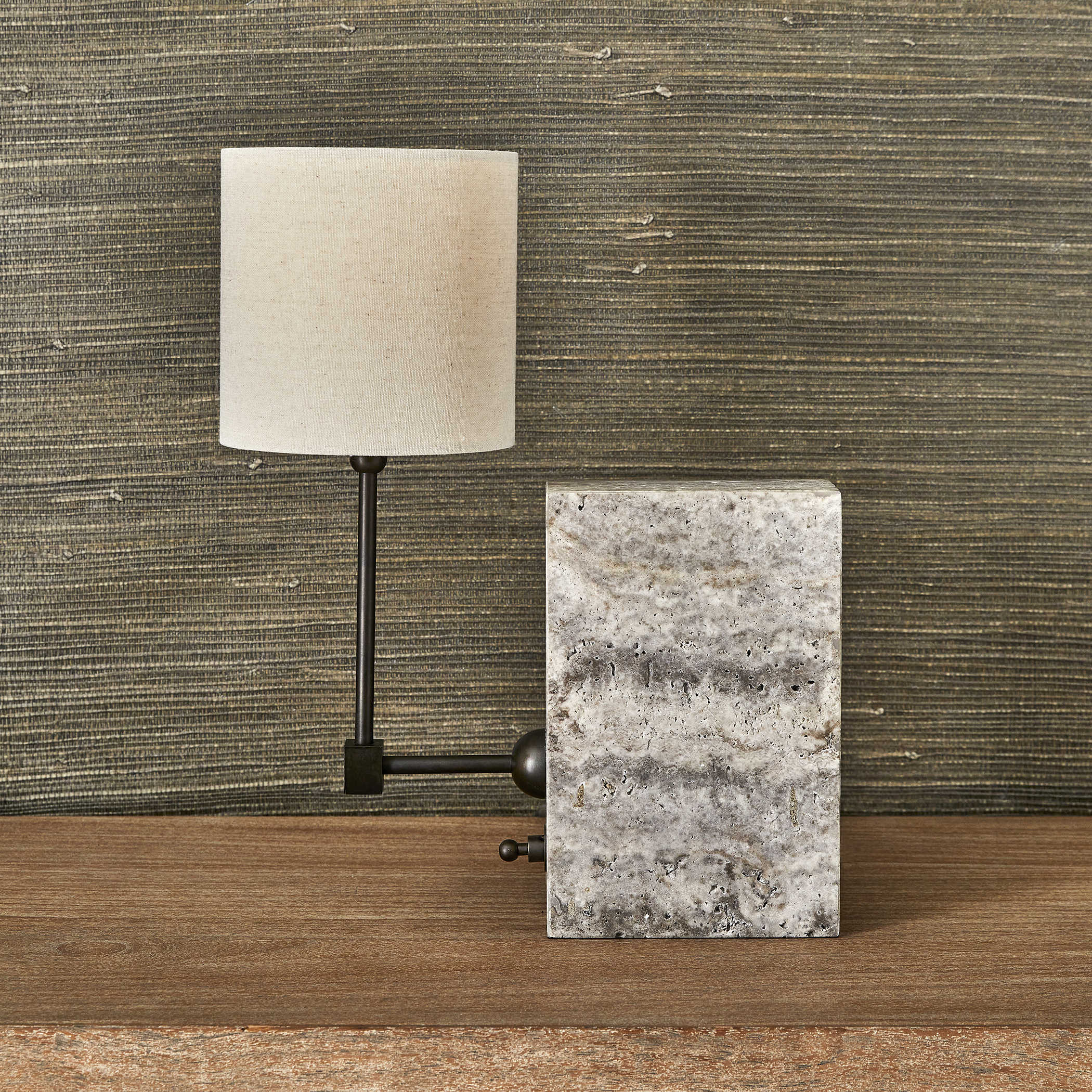 On a Shelf Mini Lamp in Travertine by Uttermost