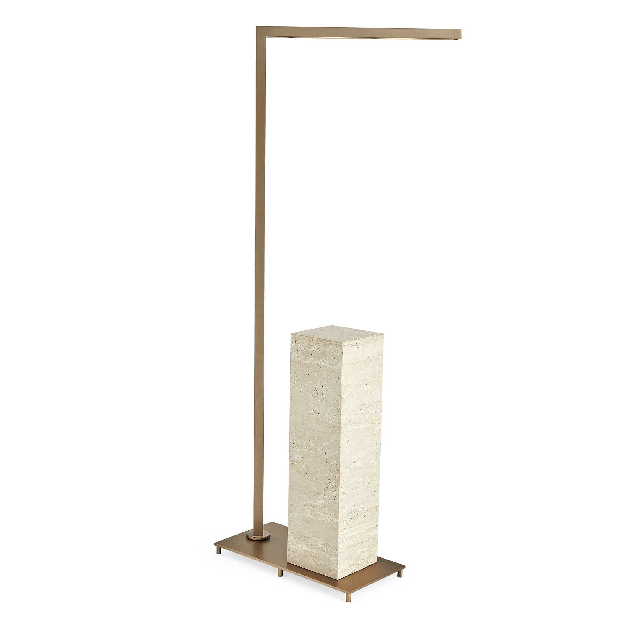 Illume Drink Stand - Travertine/Brass by Uttermost