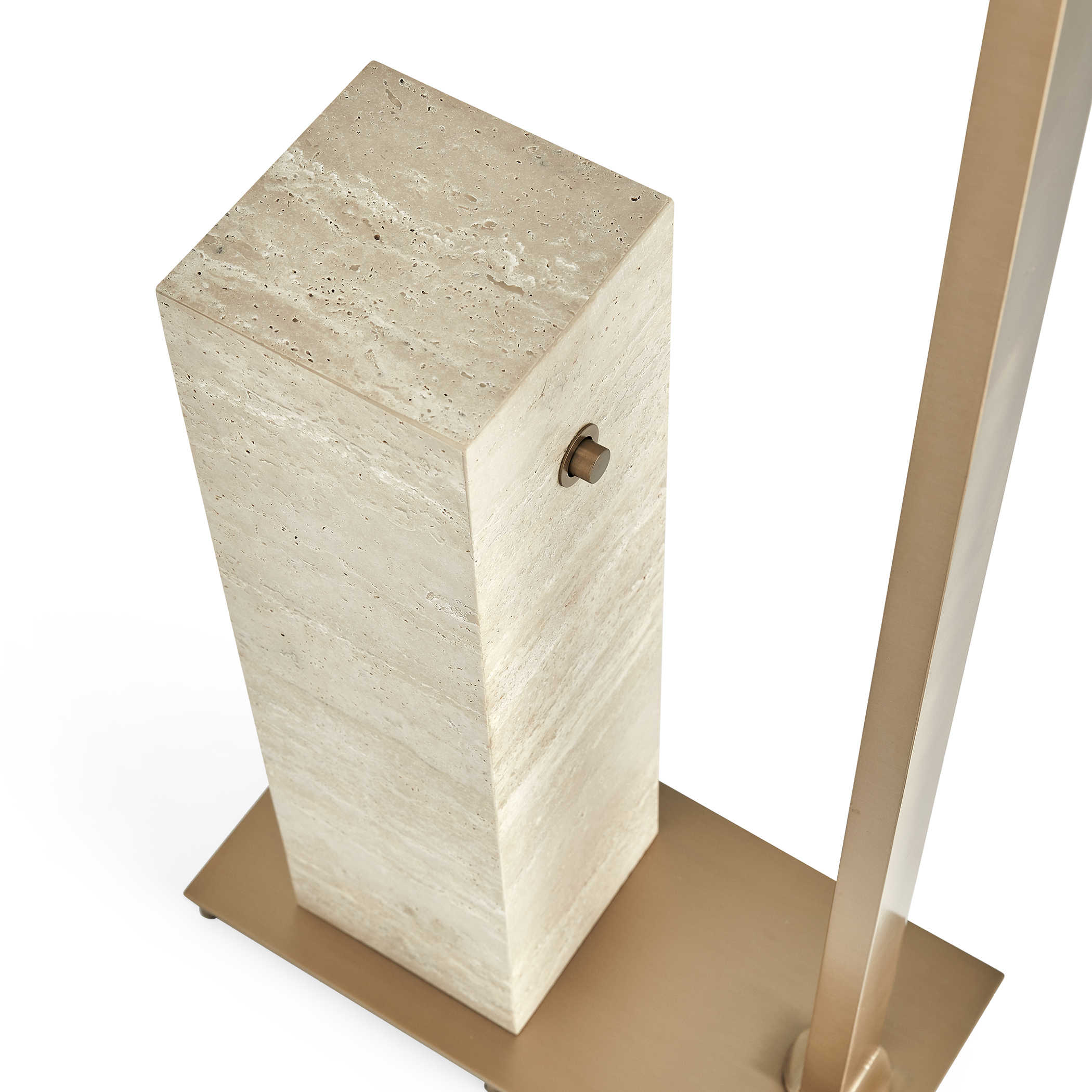 Illume Drink Stand - Travertine/Brass by Uttermost