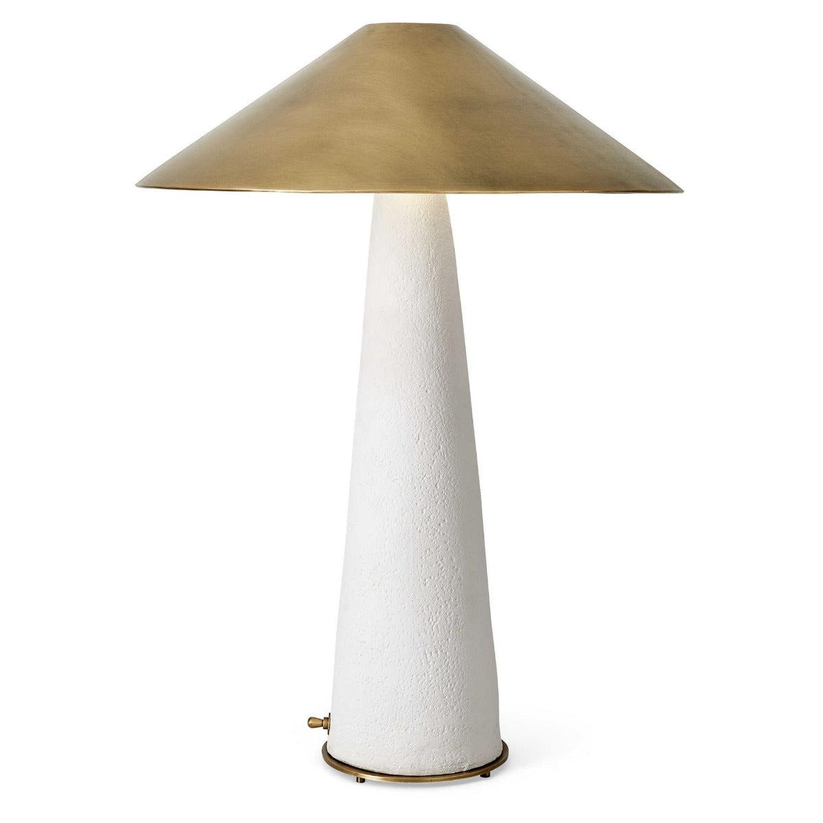 Too Coolie Table Lamp White & Brass by Uttermost