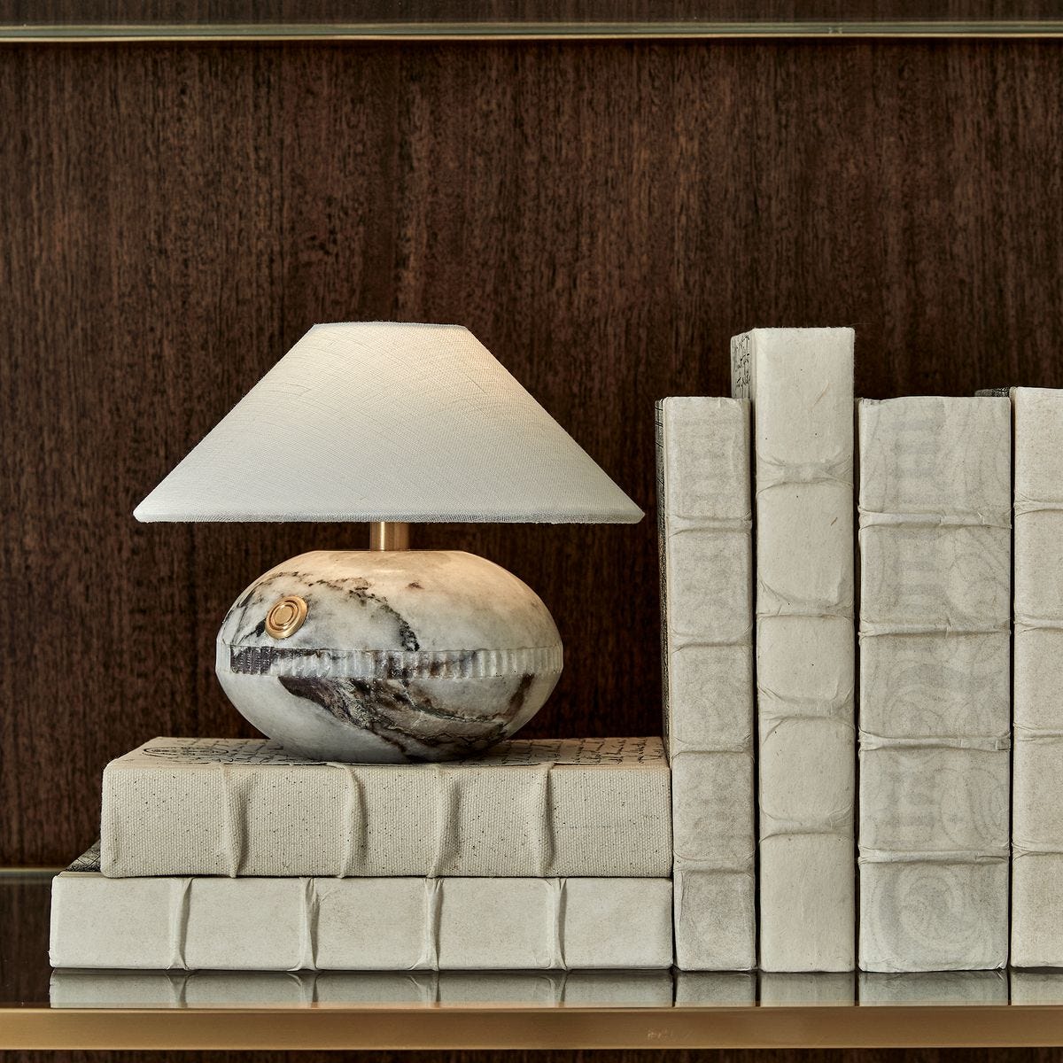 Curling Stone Rechargeable Mini Lamp by Uttermost