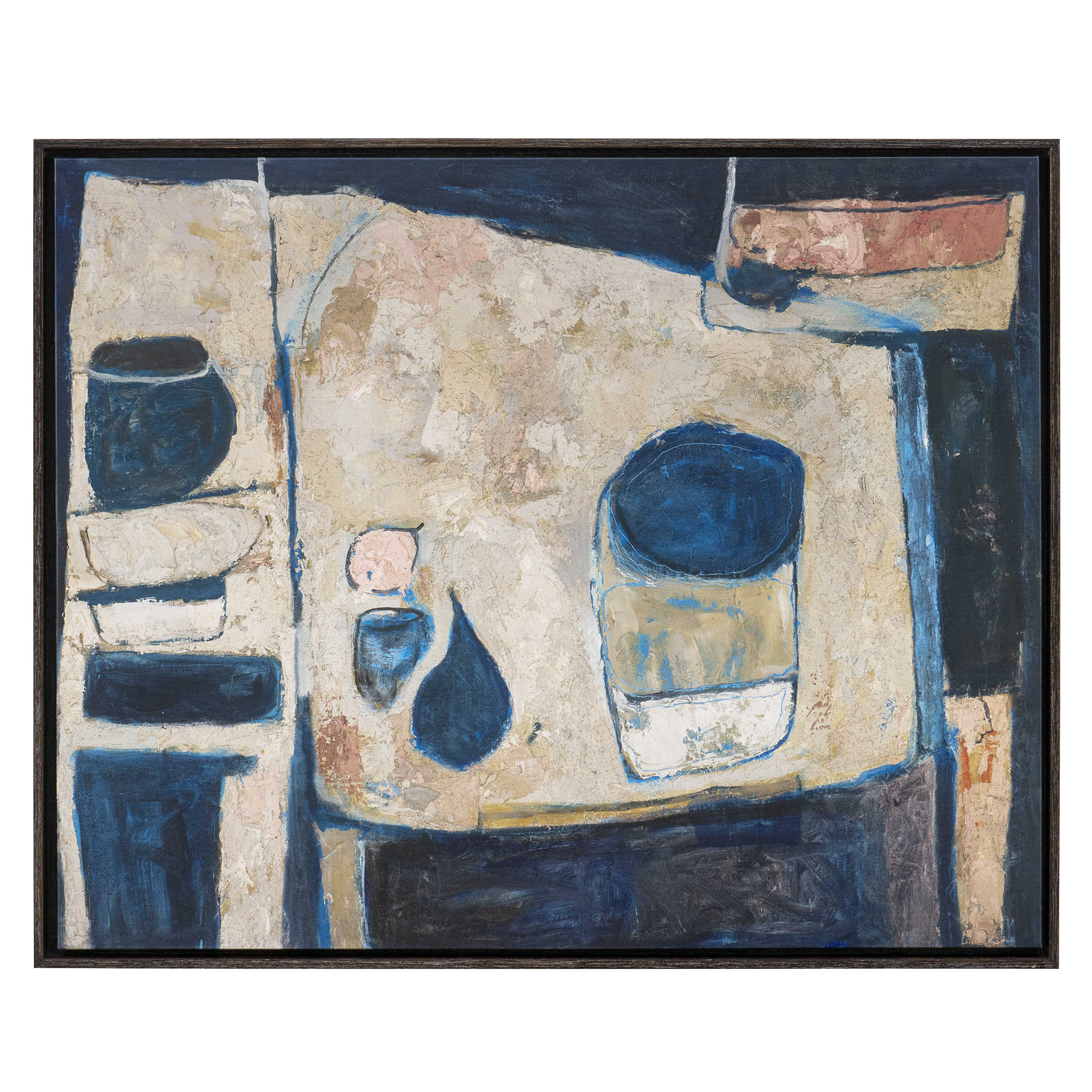 Blue Tableau Framed Canvas by Uttermost