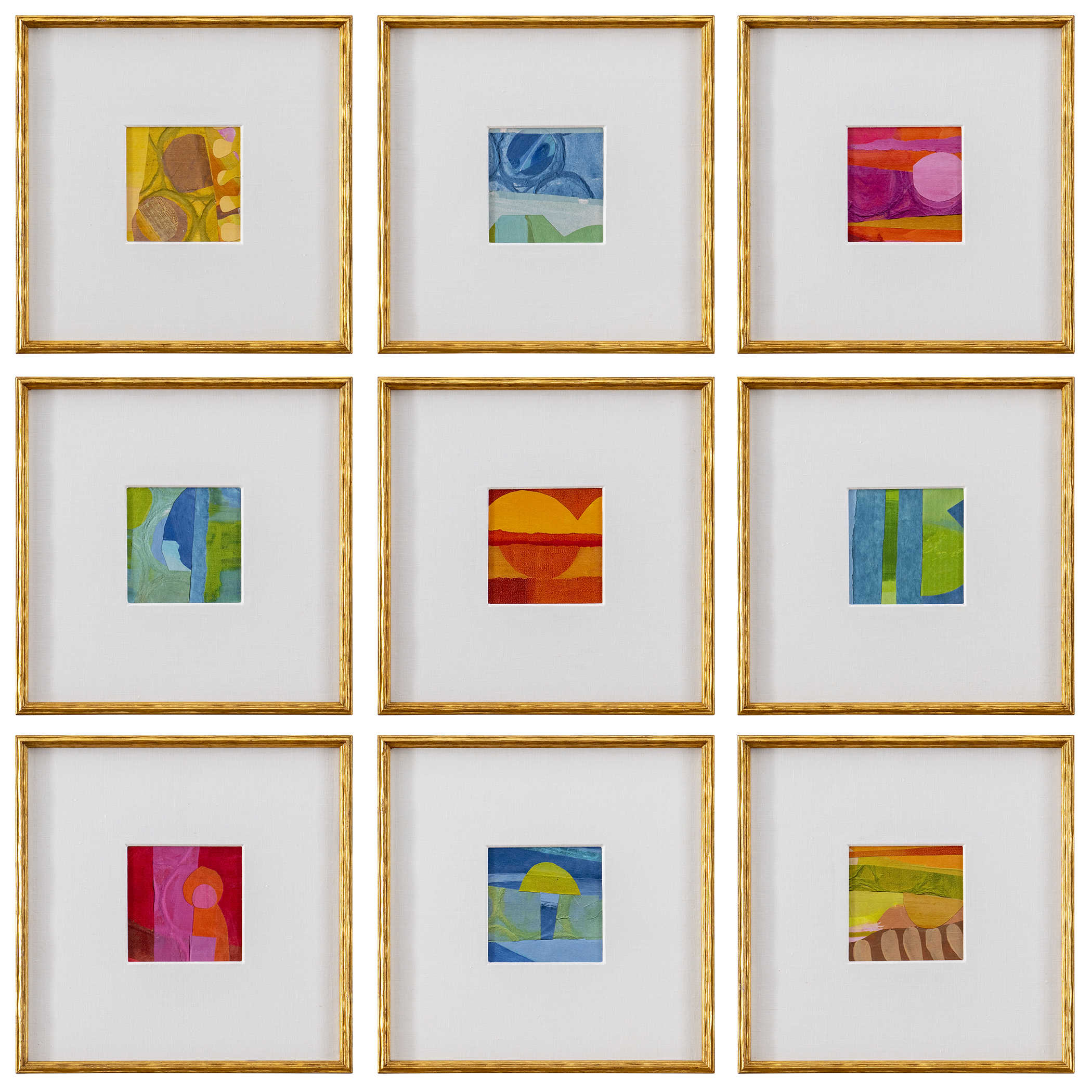 Petite Bijoux Framed Canvases - Brilliant - Set of 9 by Uttermost