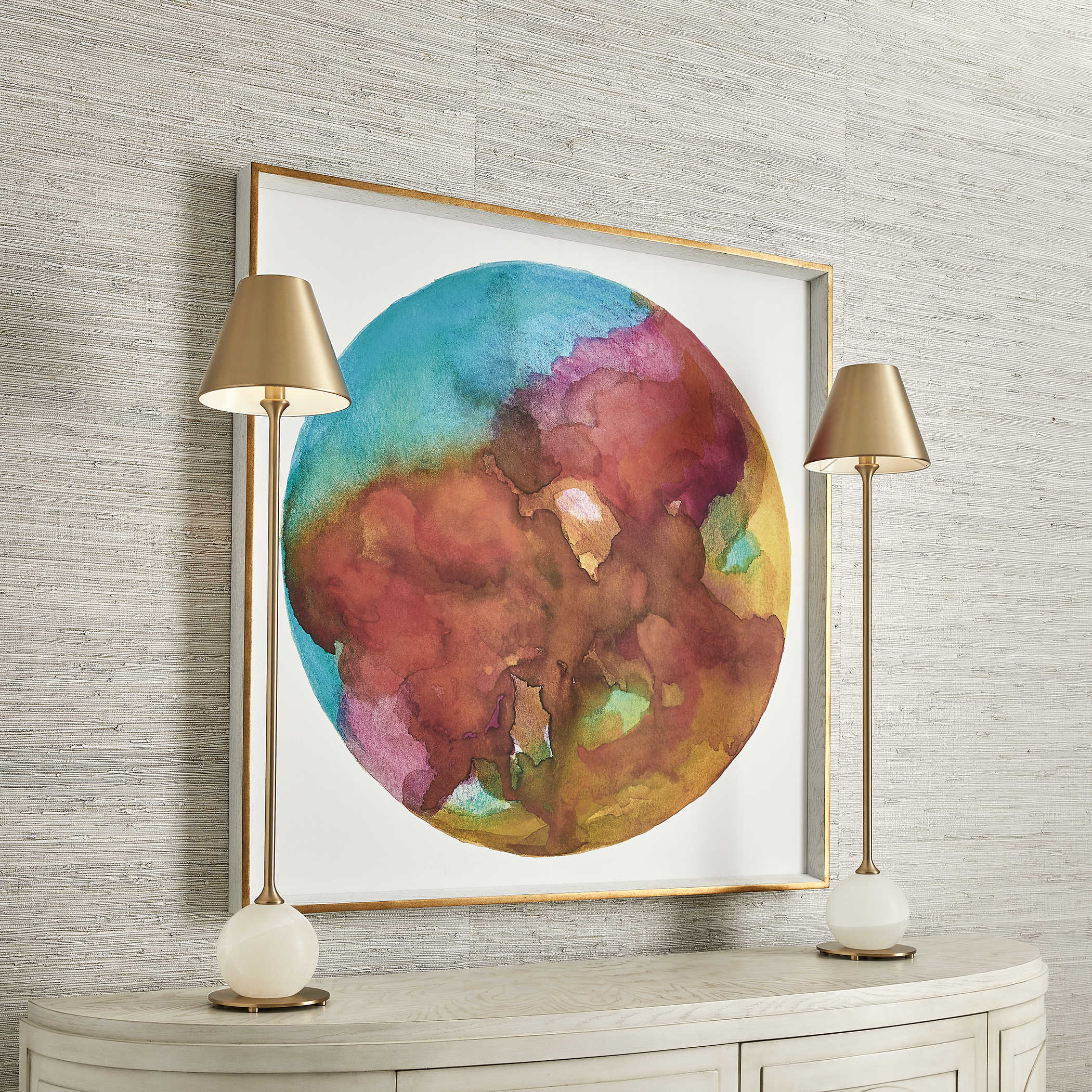 Outer World Garnet Framed Canvas by Uttermost