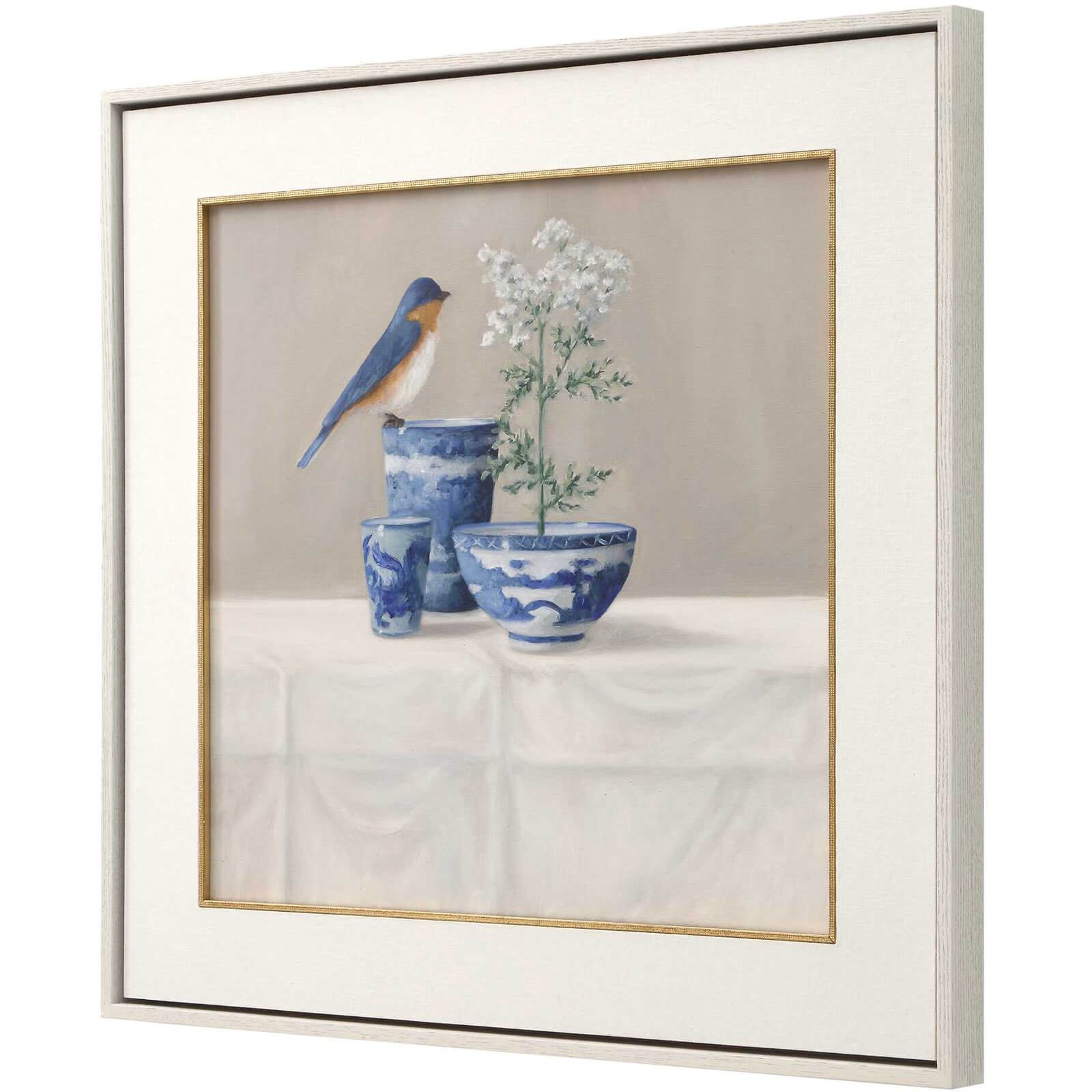 Delft Bird Framed Canvas by Uttermost