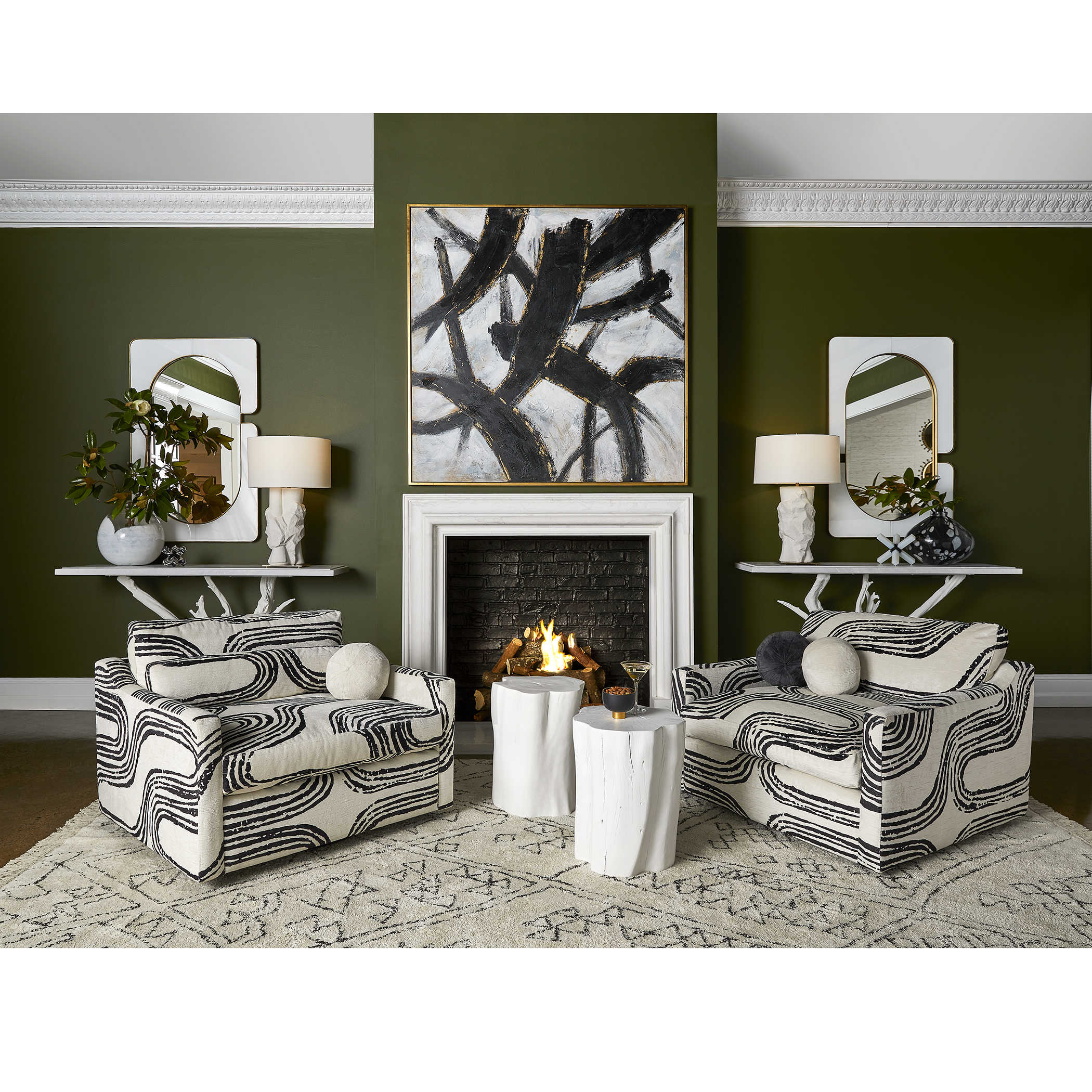 Slash Hand Painted Canvas by Uttermost