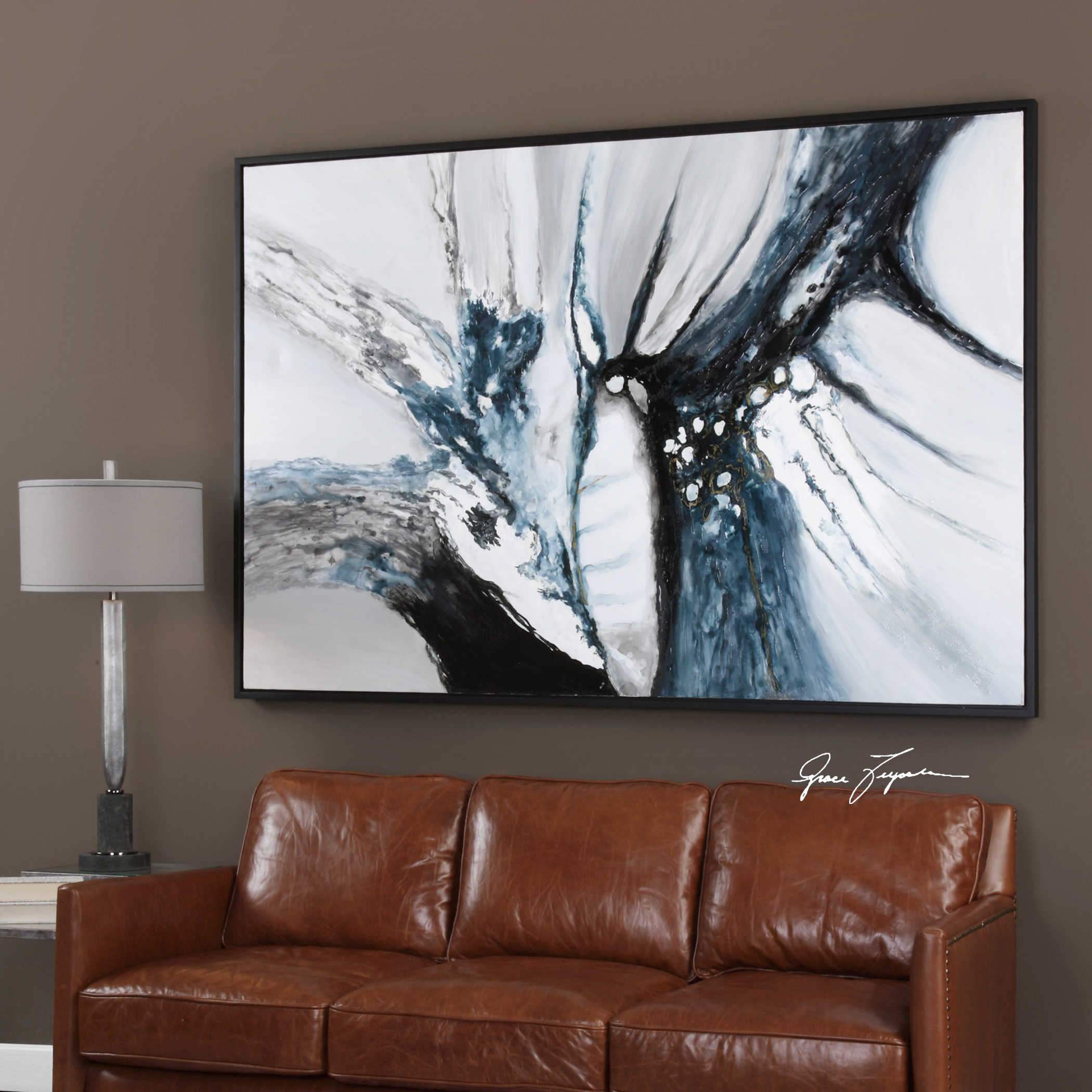 Go With The Flow Hand Painted Canvas by Uttermost