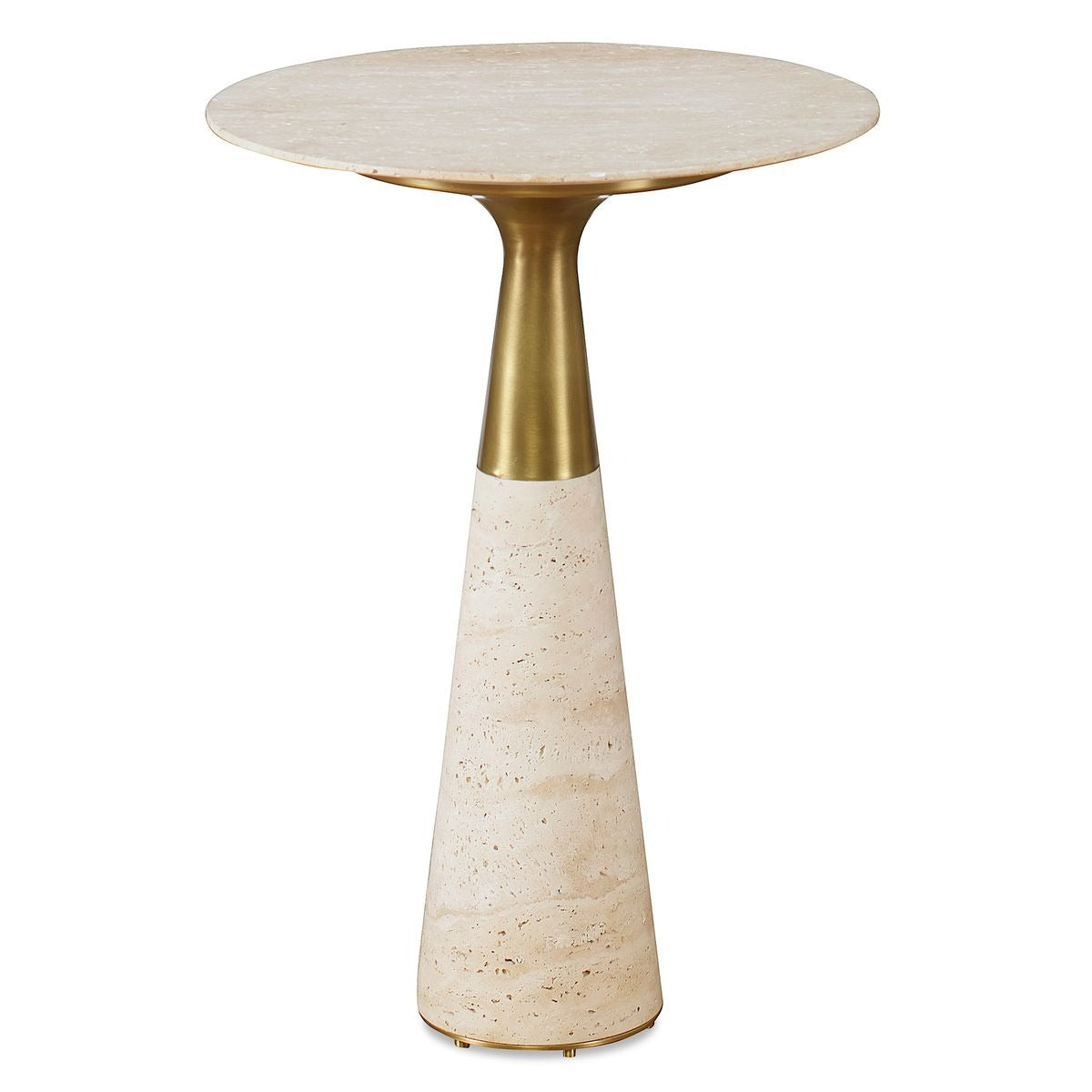 Pier Accent Table - Beige Travertine by Uttermost