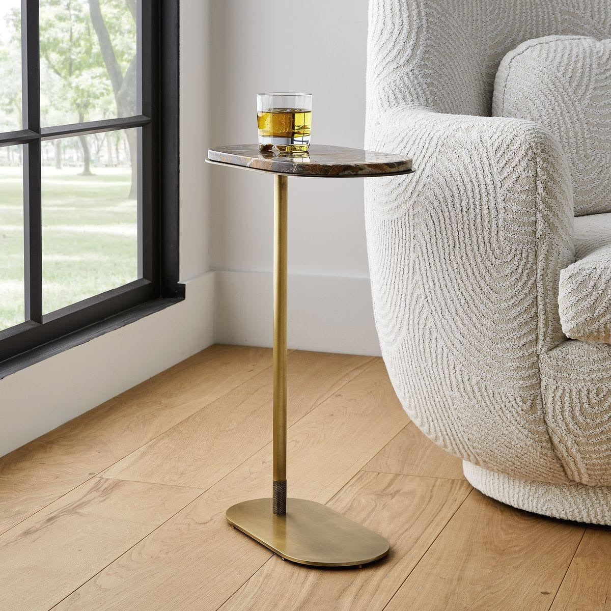 Lozenge Accent Table in Michelangelo Marble by Uttermost