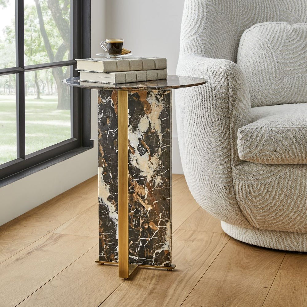 Joist Accent Table in Michelangelo Marble by Uttermost