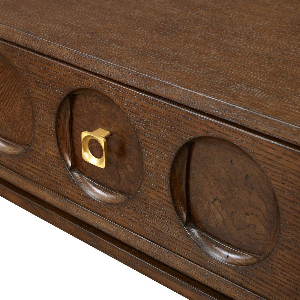 Roundabout Side Table in Cocoa Brown by Uttermost