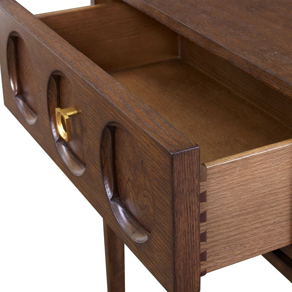 Roundabout Side Table in Cocoa Brown by Uttermost