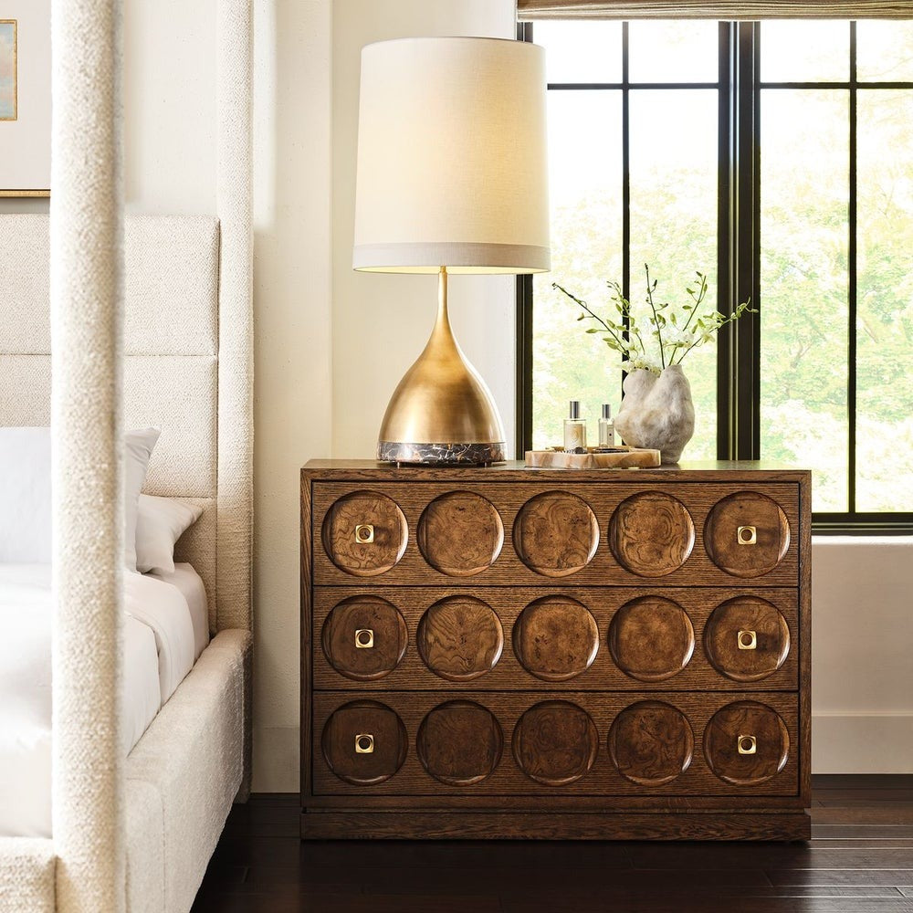 Roundabout 3 Drawer Chest in Cocoa Brown by Uttermost