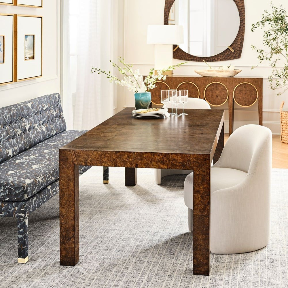 Ingrain Extending Dining Table in Cocoa Brown by Uttermost