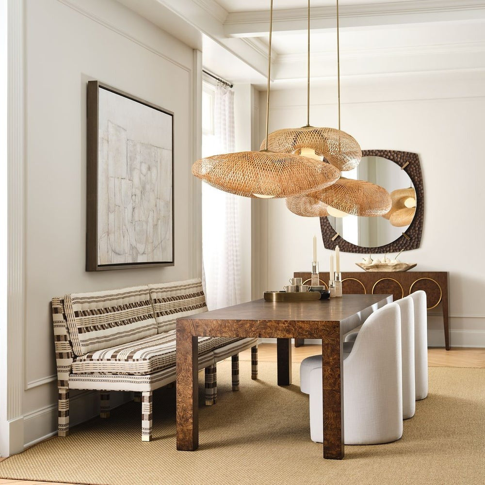 Ingrain Extending Dining Table in Cocoa Brown by Uttermost