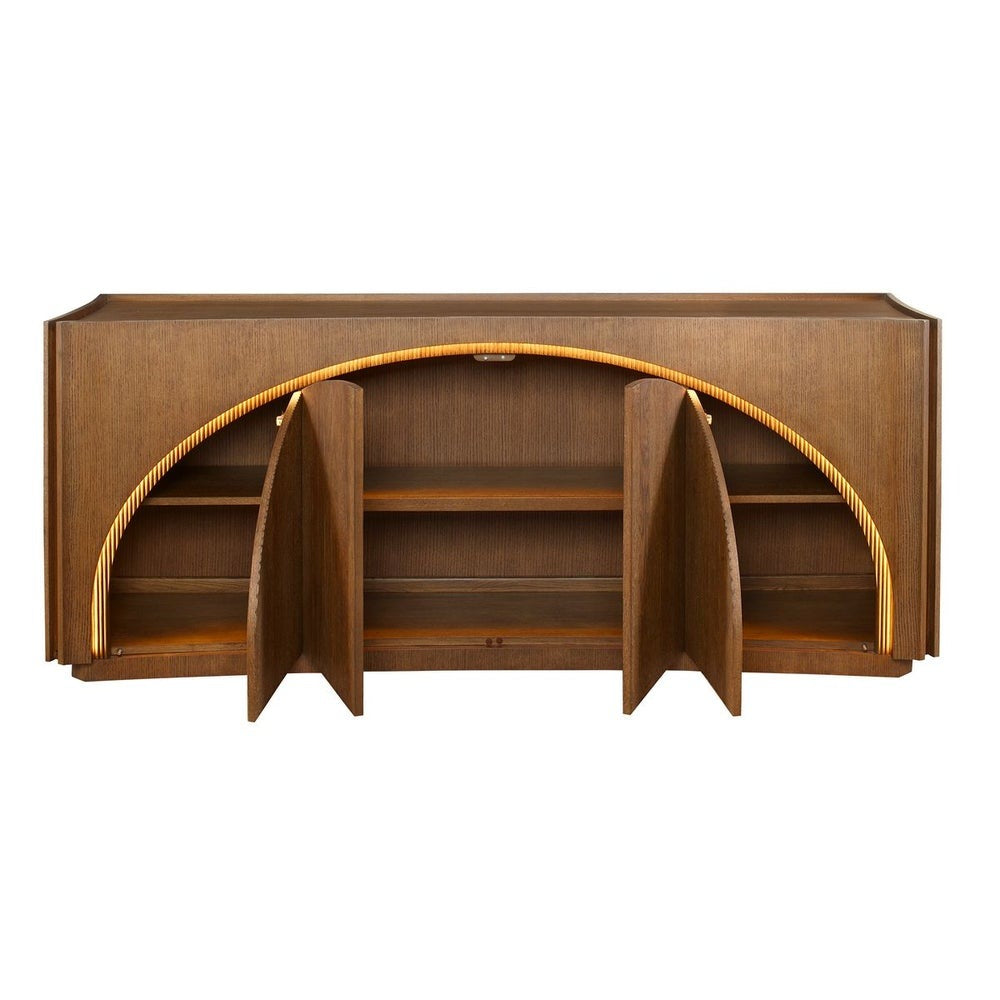 High Light, Lighted 4 Door Console Cabinet by Uttermost