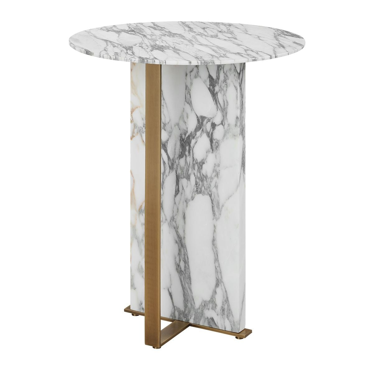 Joist Accent Table in Arabescato Marble by Uttermost