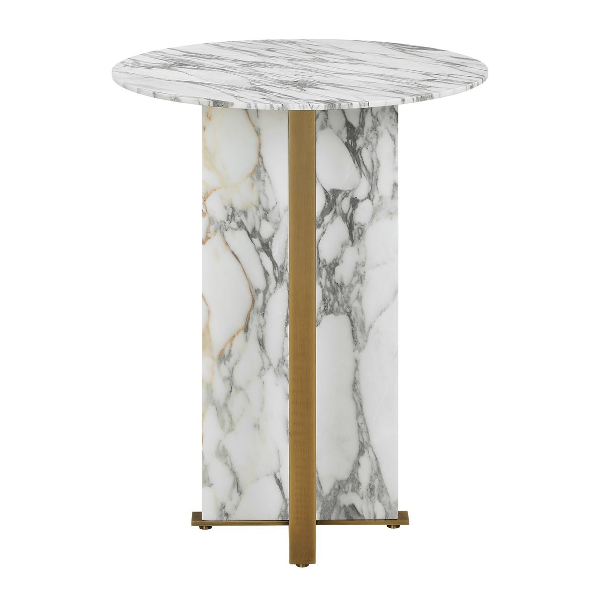 Joist Accent Table in Arabescato Marble by Uttermost