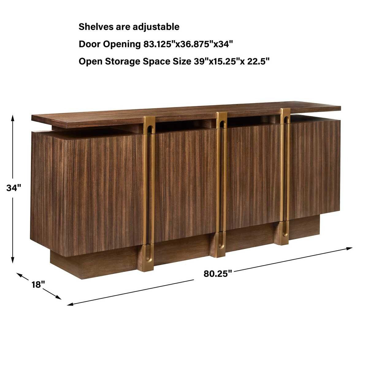 International 4 Door Cabinet by Uttermost
