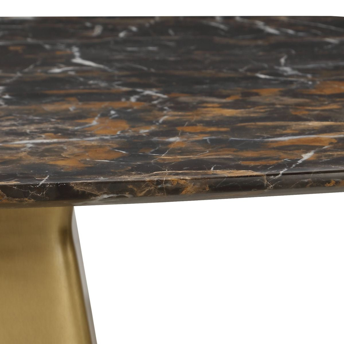 Equilateral Bistro Table in Michelangelo and Brass by Uttermost