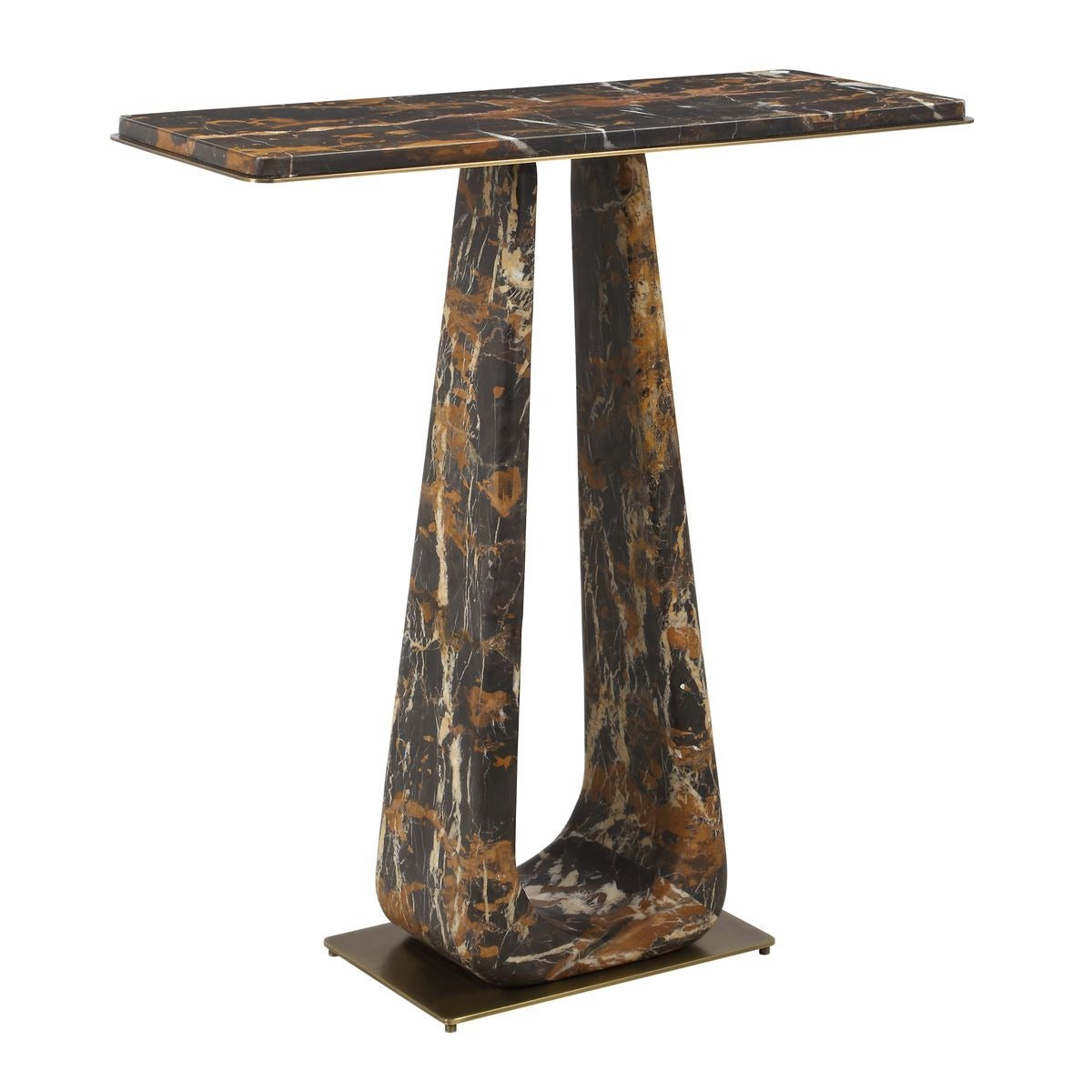 About Turn Console Table in Michelangelo Marble by Uttermost