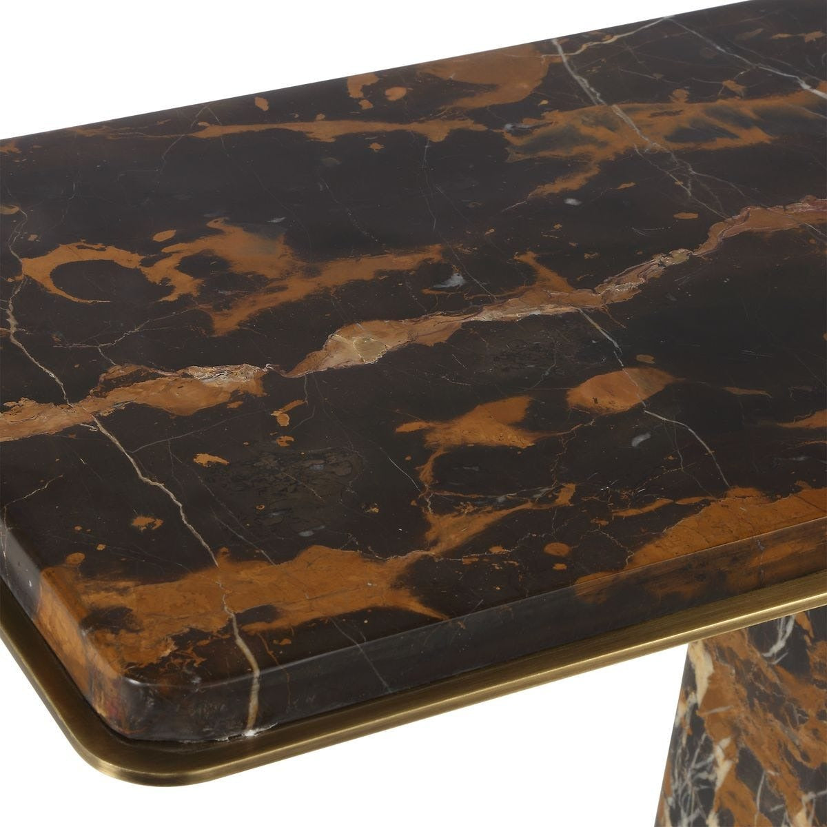 About Turn Console Table in Michelangelo Marble by Uttermost