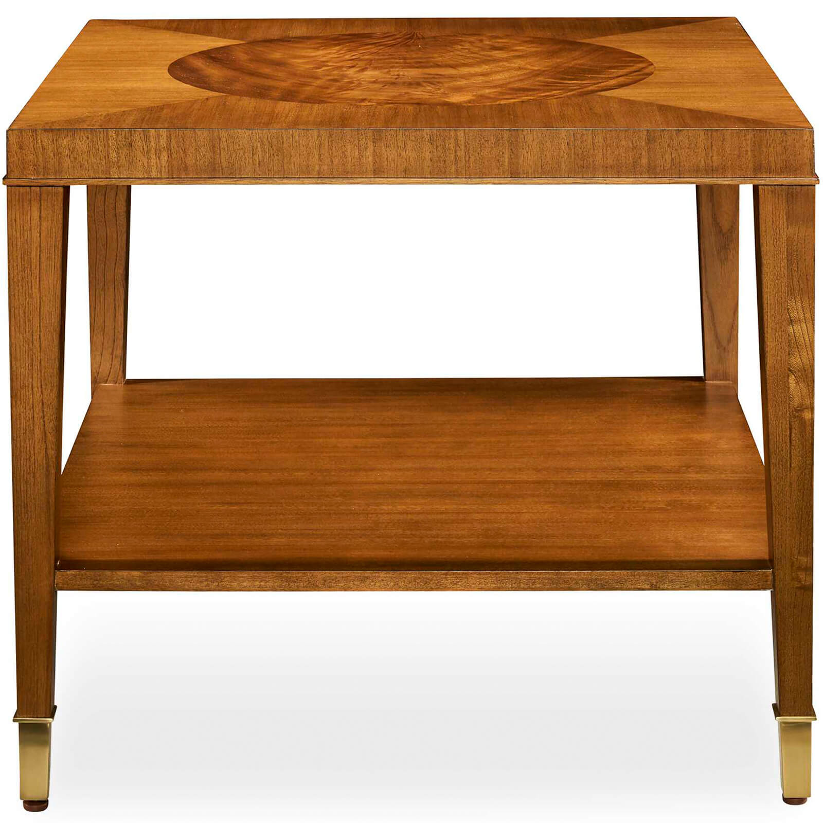 Marquetry Side Table in Medium Golden Brown by Uttermost