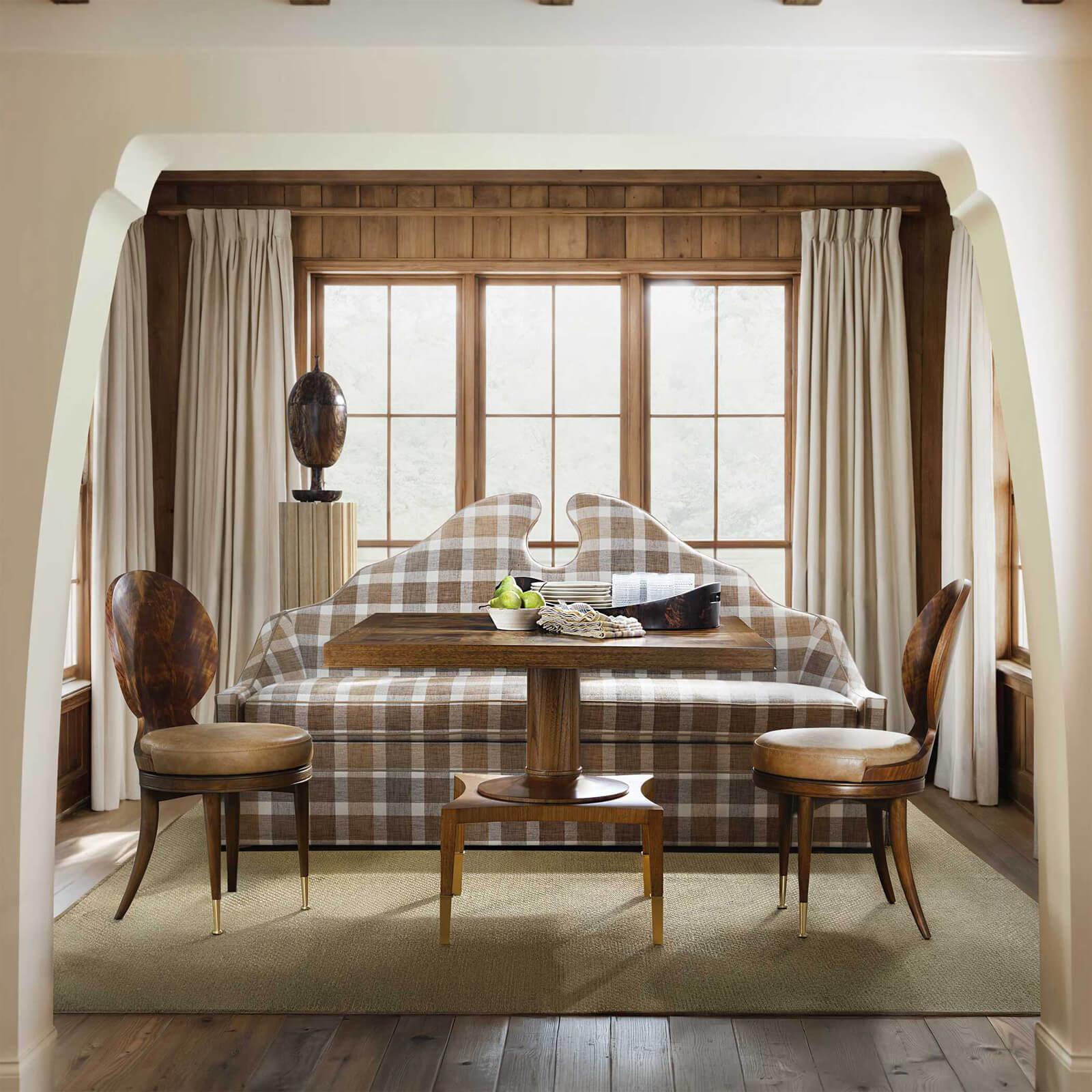 Put You On A Pedestal Game Table in Golden Brown by Uttermost