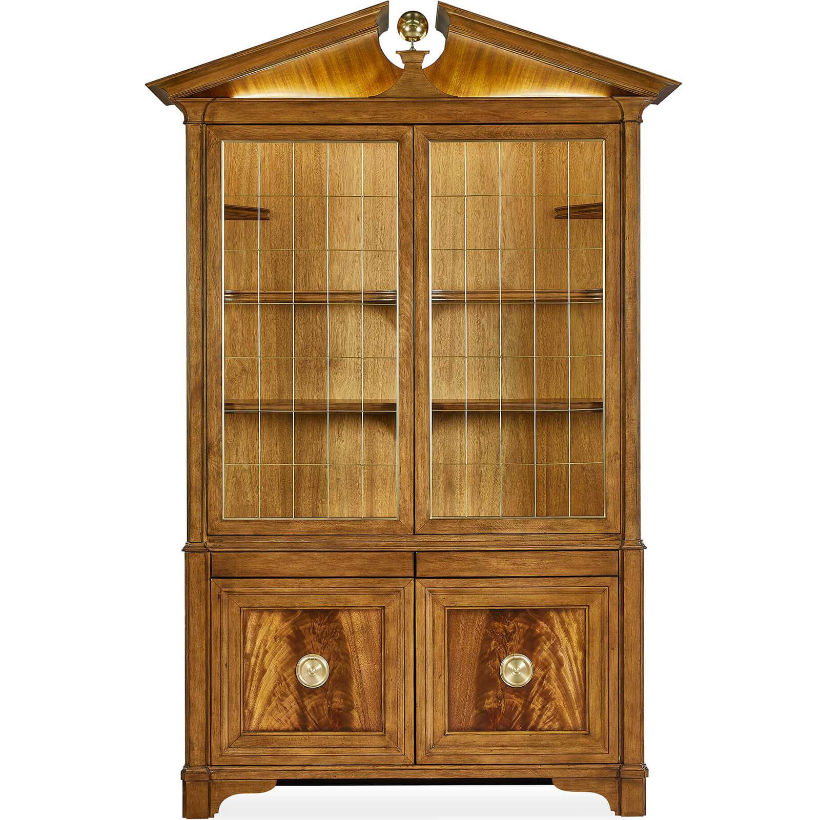Pediment Tall Cabinet in Golden by Uttermost