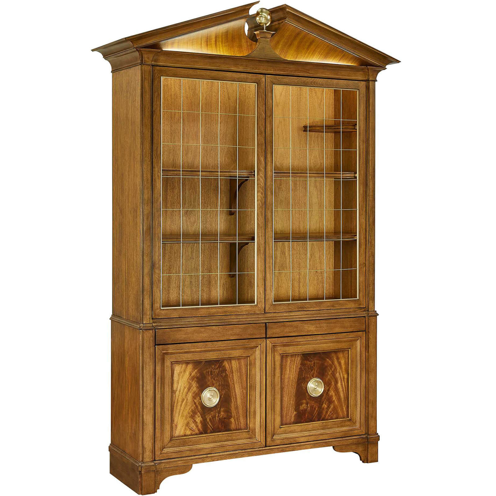 Pediment Tall Cabinet in Golden by Uttermost
