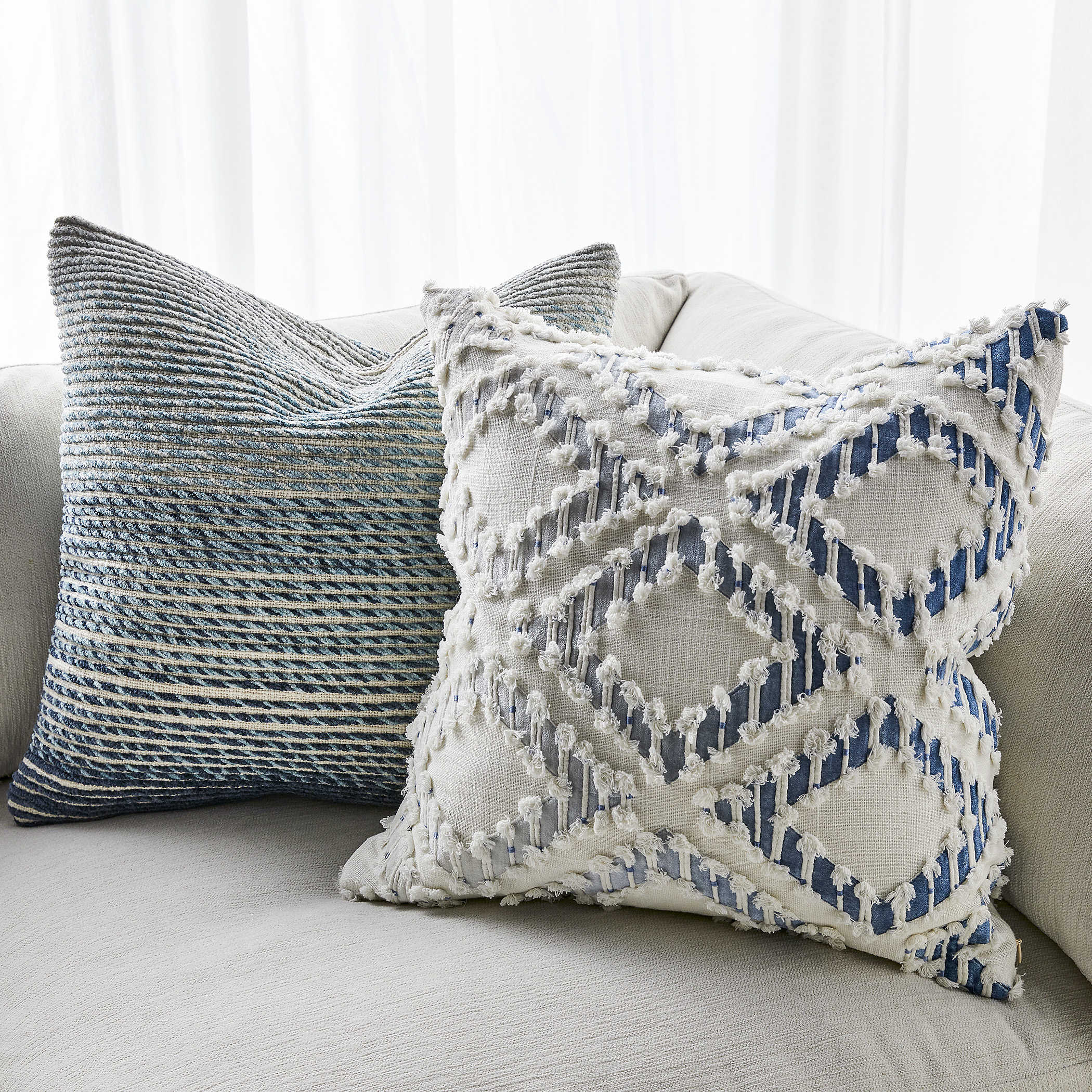 Fringe Element Cushion - Ombre Blue by Uttermost