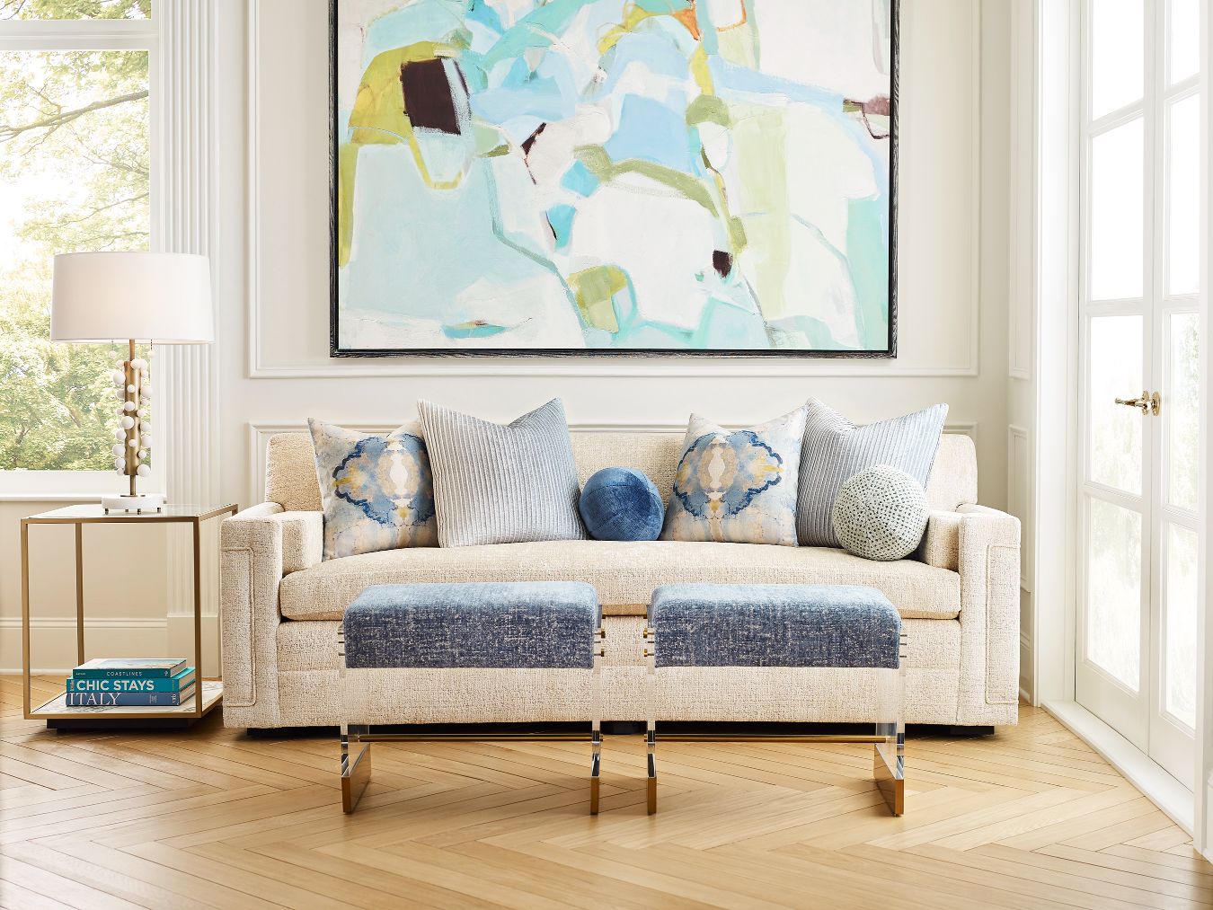 Ball Bearing Cushion - Cerulean by Uttermost