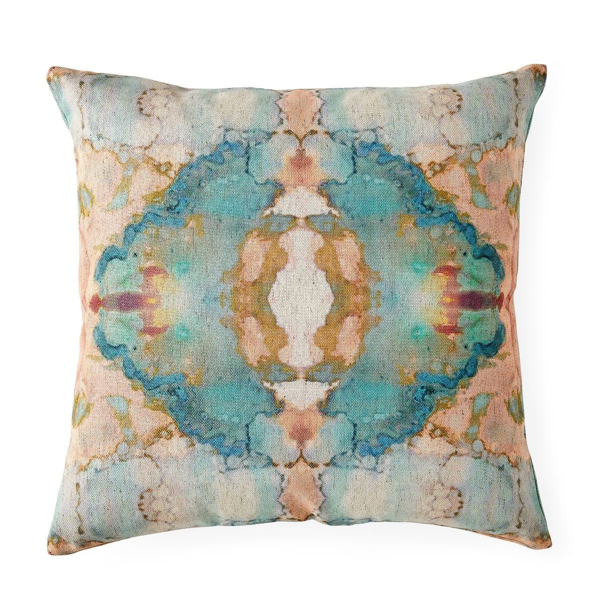 Spectrum Cushion in Blush and Aqua by Uttermost